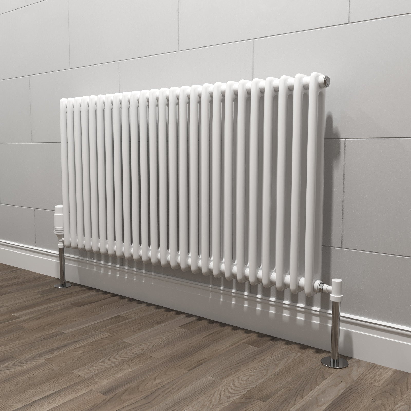 Traditional Radiator 600 X 1145 mm Horizontal Double Column White