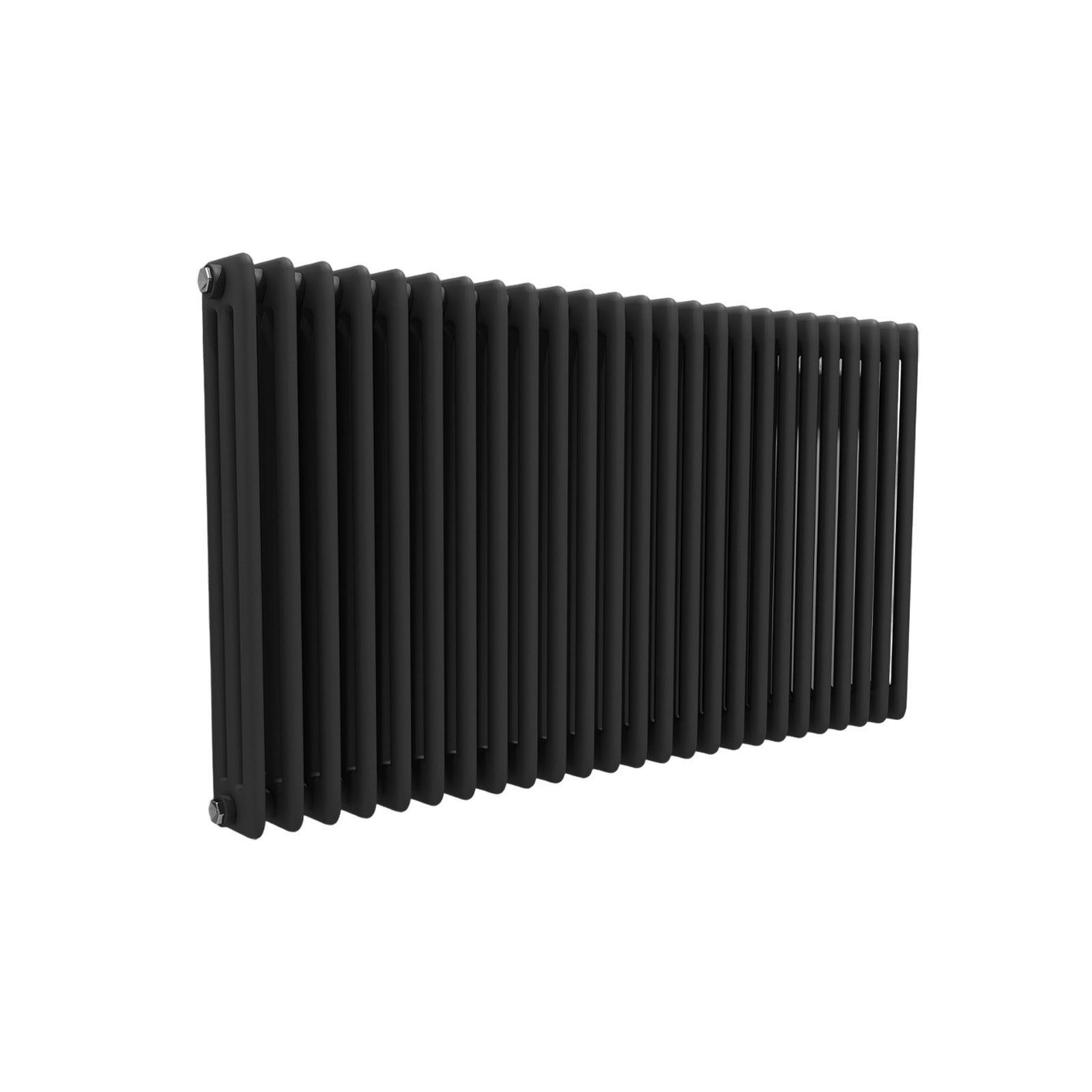 Traditional Radiator 600 X 1145 mm Horizontal Triple Column Matte Black