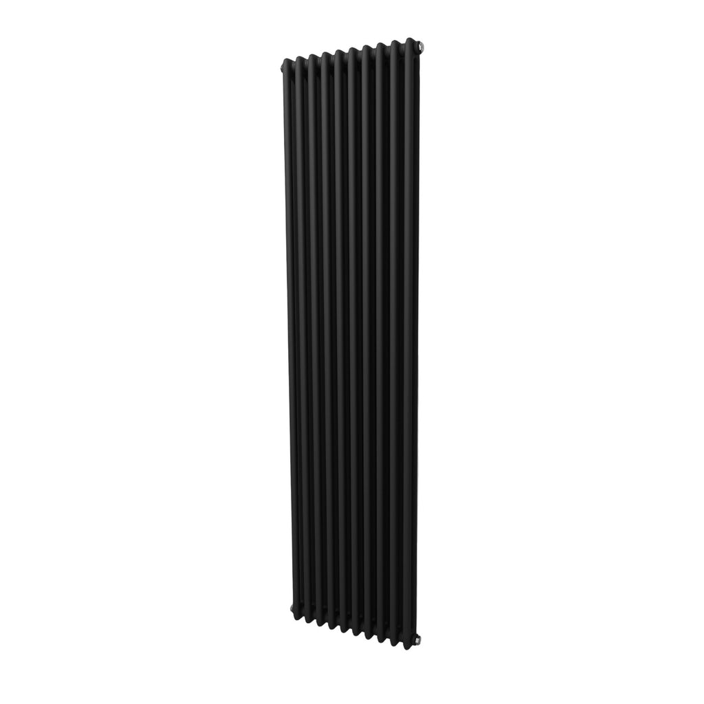 Black Matte Radiator Traditional Radiator 1800 X 470 mm Vertical Double Column Matte Black