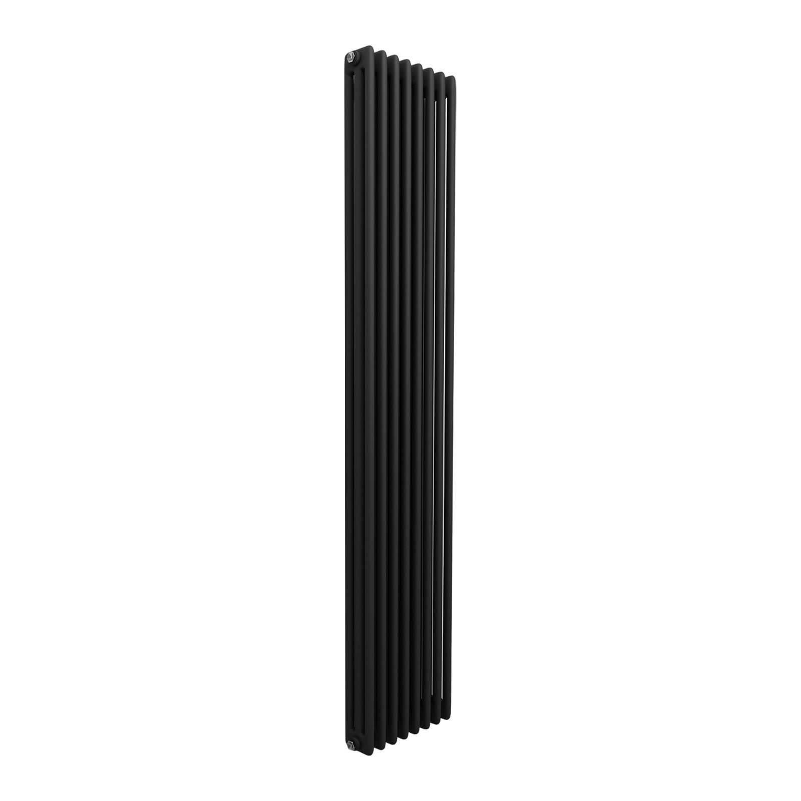 Traditional Radiator 1800 X 380 mm Vertical Triple Column Matte Black