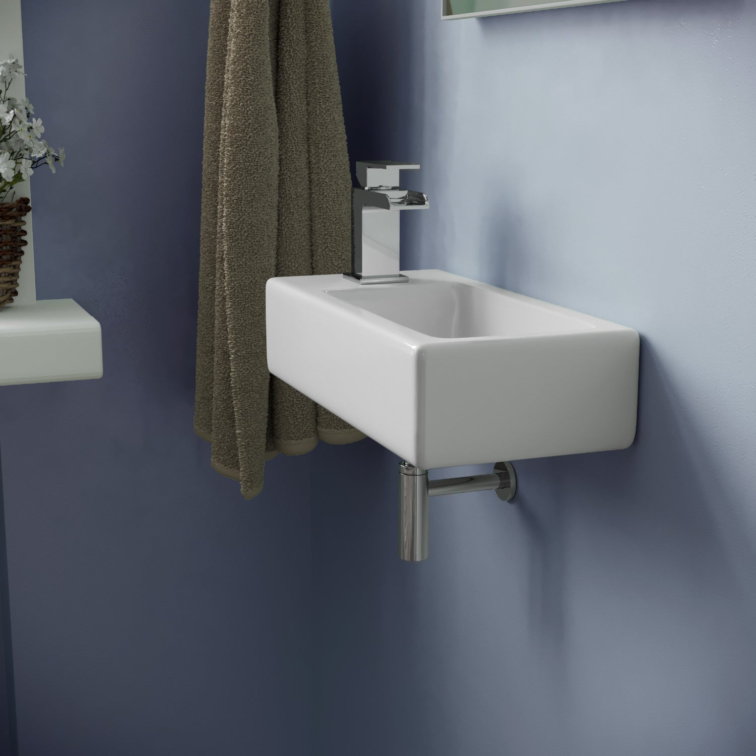 Alvey Wall Hung Left Handed Cloakroom 360mm Basin Sink