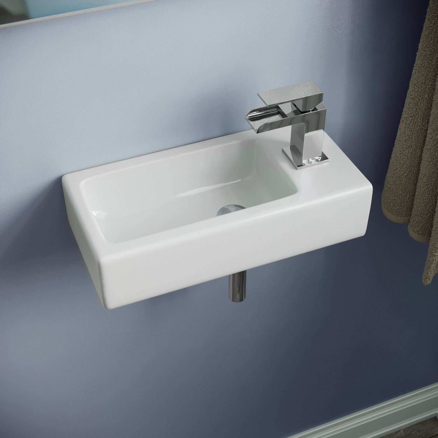 Alvey Wall Hung Right Handed Cloakroom 360mm Basin Sink