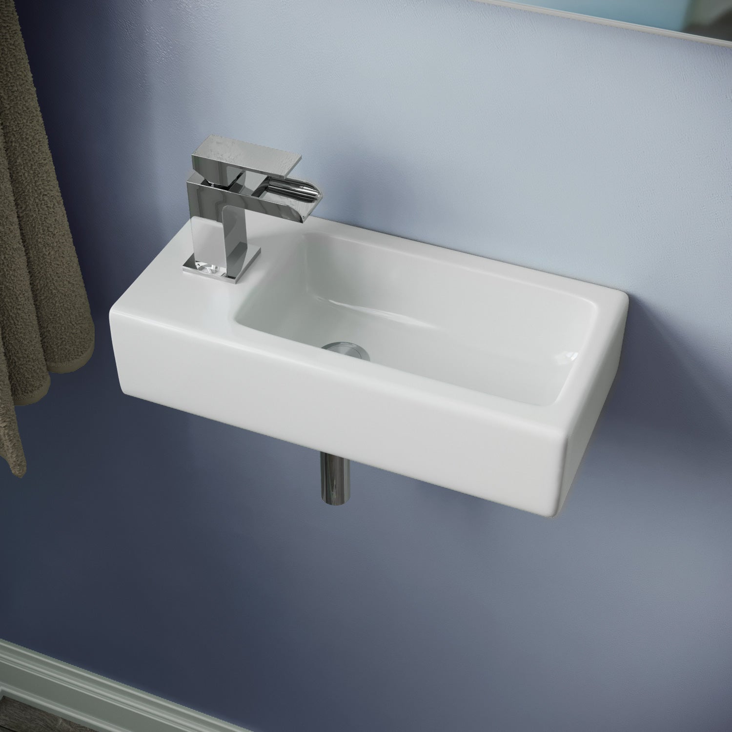 Alvey Wall Hung Left Handed Cloakroom 360mm Basin Sink