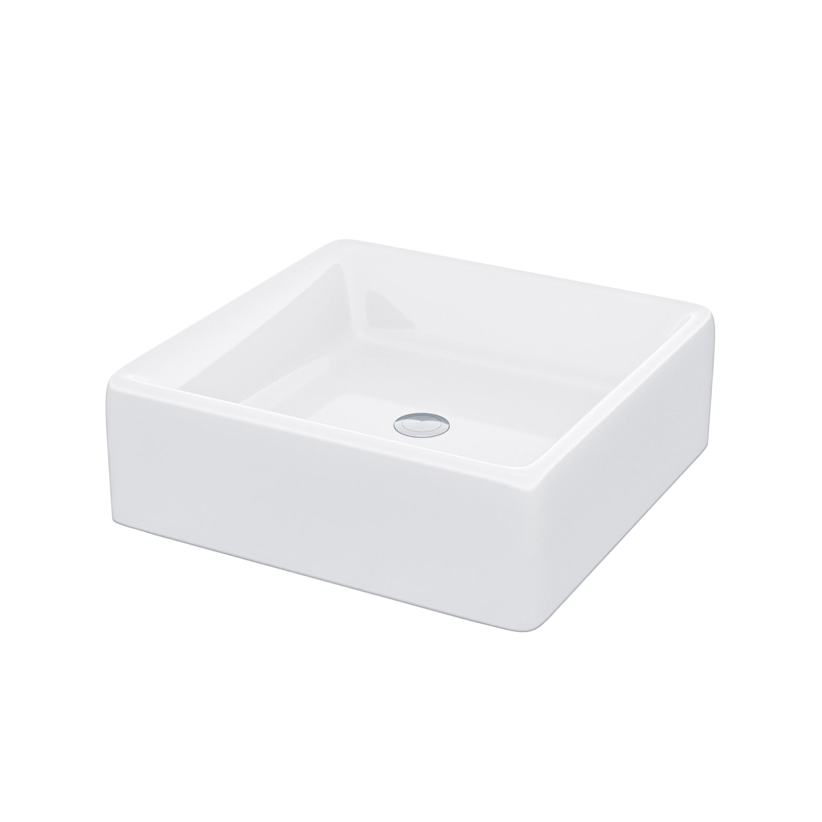 Leven 385 X 385mm Cloakroom Square Stand Alone Counter Top Basin Sink