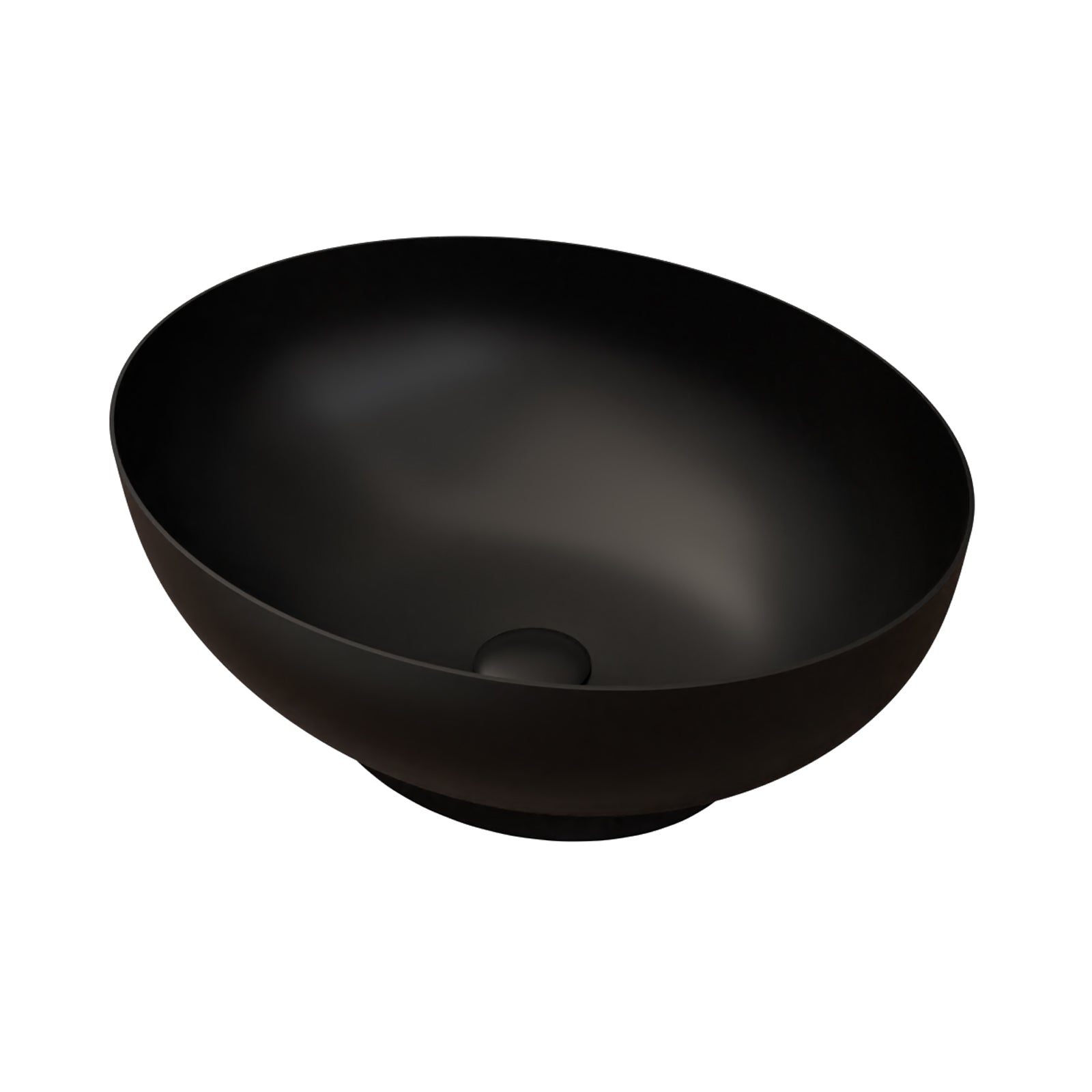 Blacon 410mm x 335mm Countertop Basin Oval Matte Black