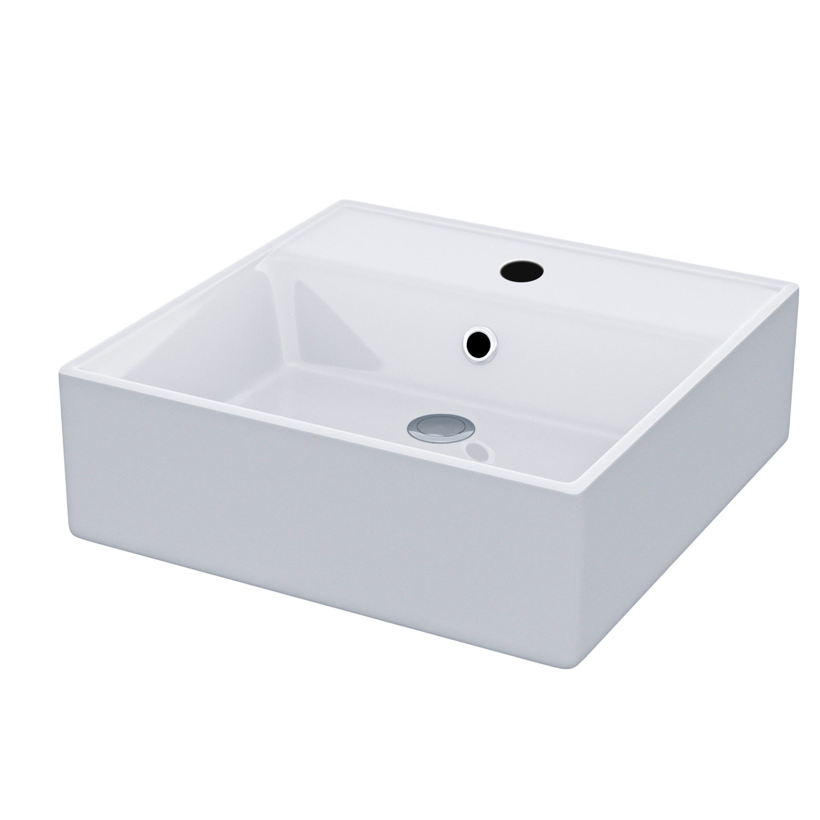 Leven 385 X 385mm Cloakroom Square Counter Top Basin Sink