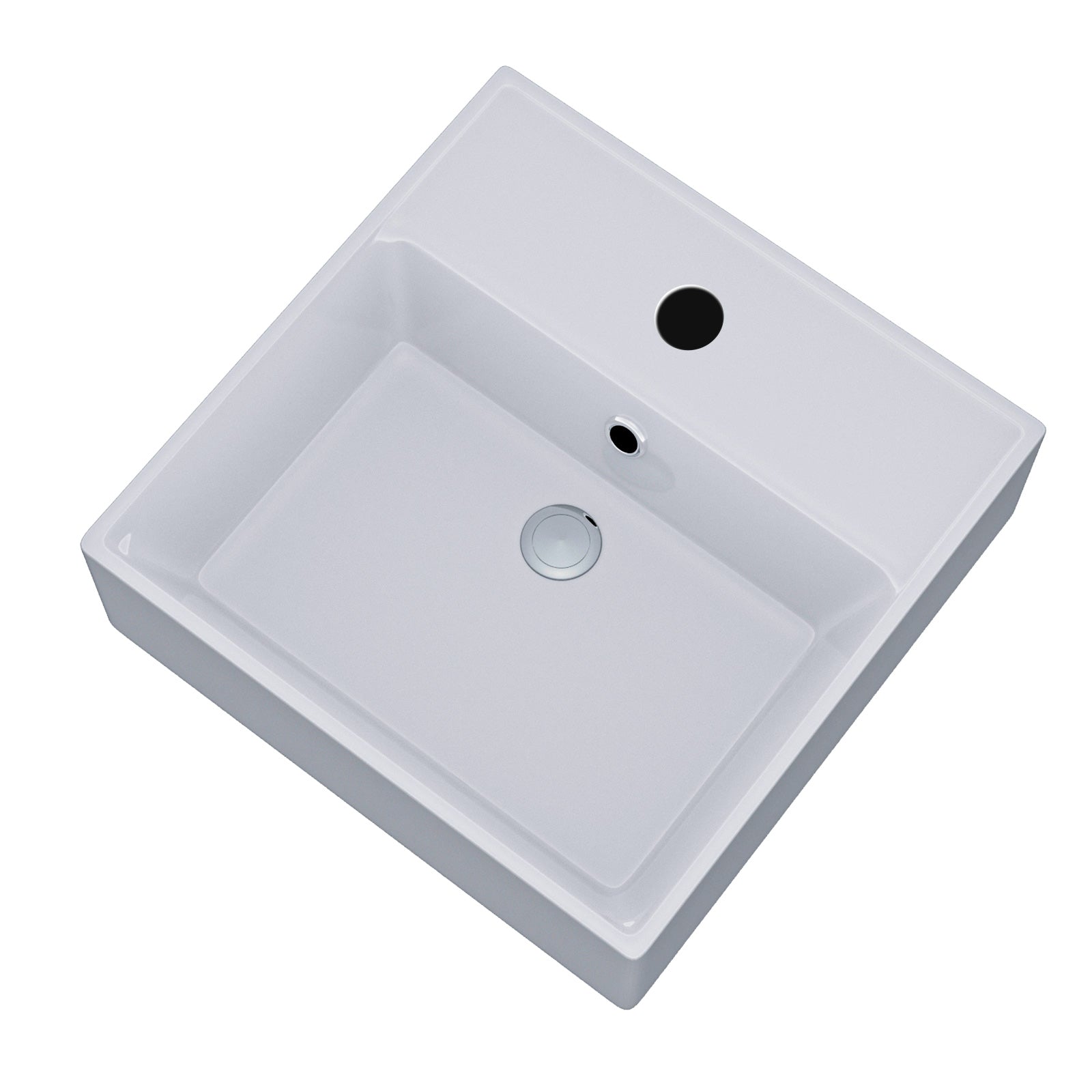 Leven 385 X 385mm Cloakroom Square Counter Top Basin Sink