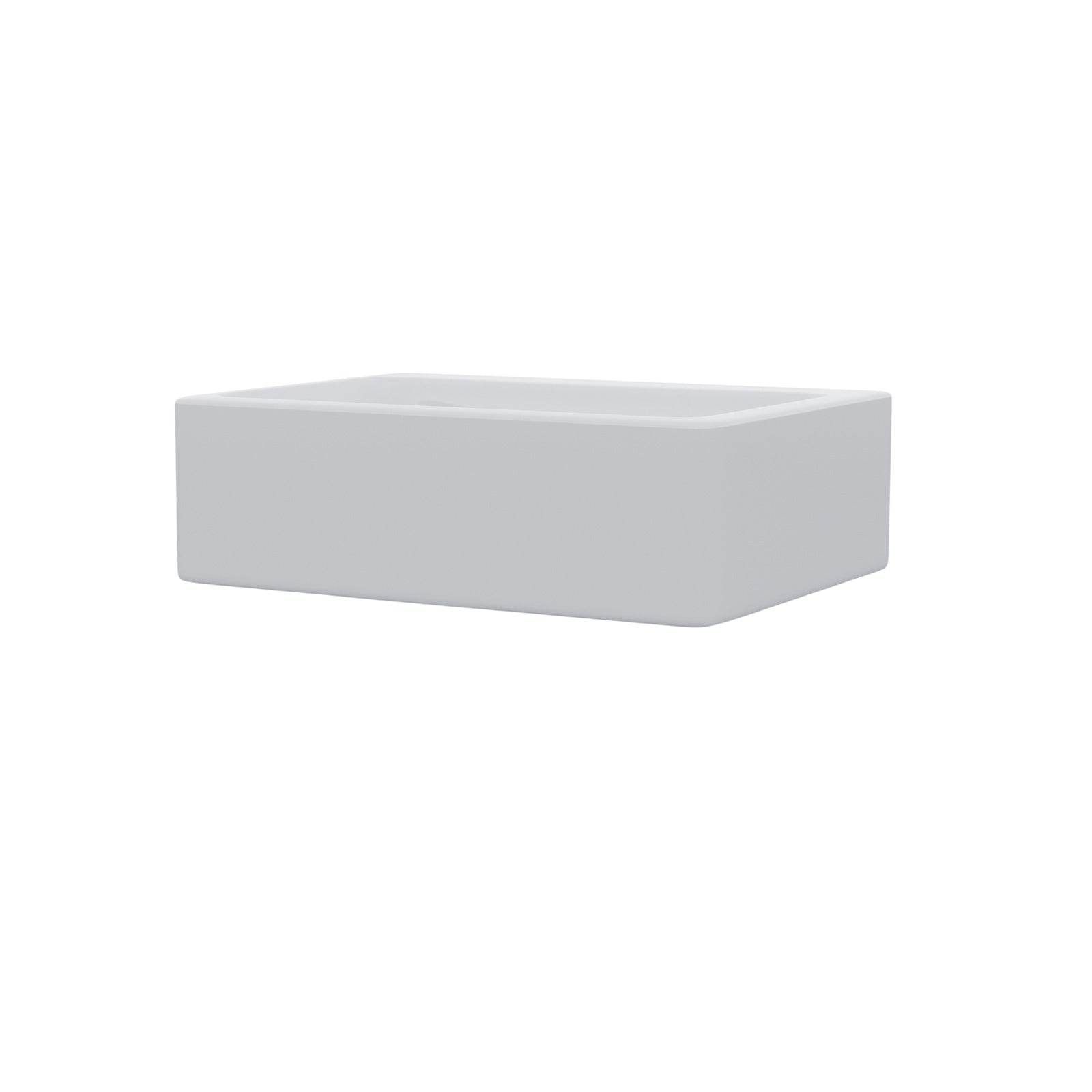 Leven 420 X 320mm Cloakroom Rectangle Counter Top Basin Rounded Edges