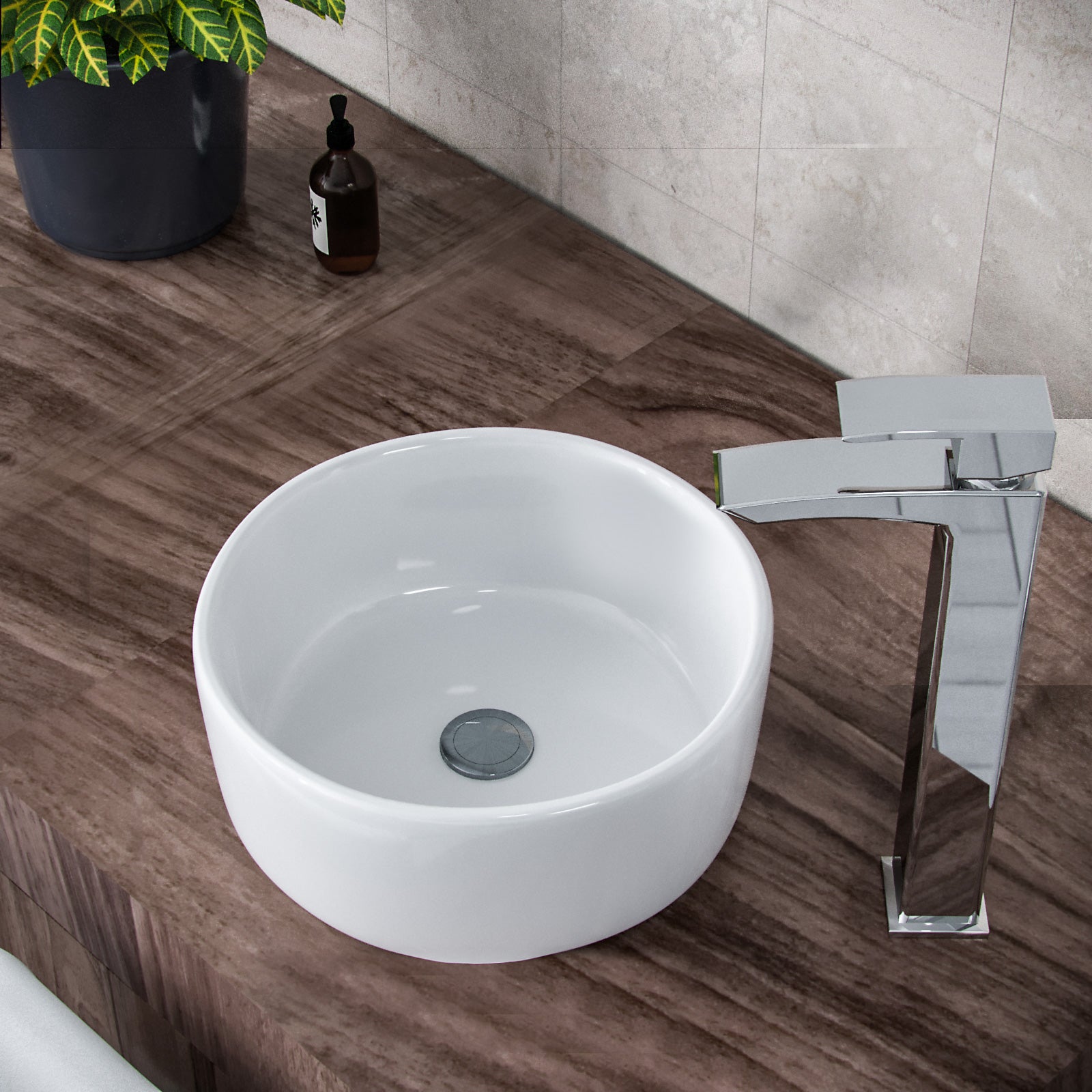 Etive 310mm Cloakroom Round Counter Top Basin Bowl