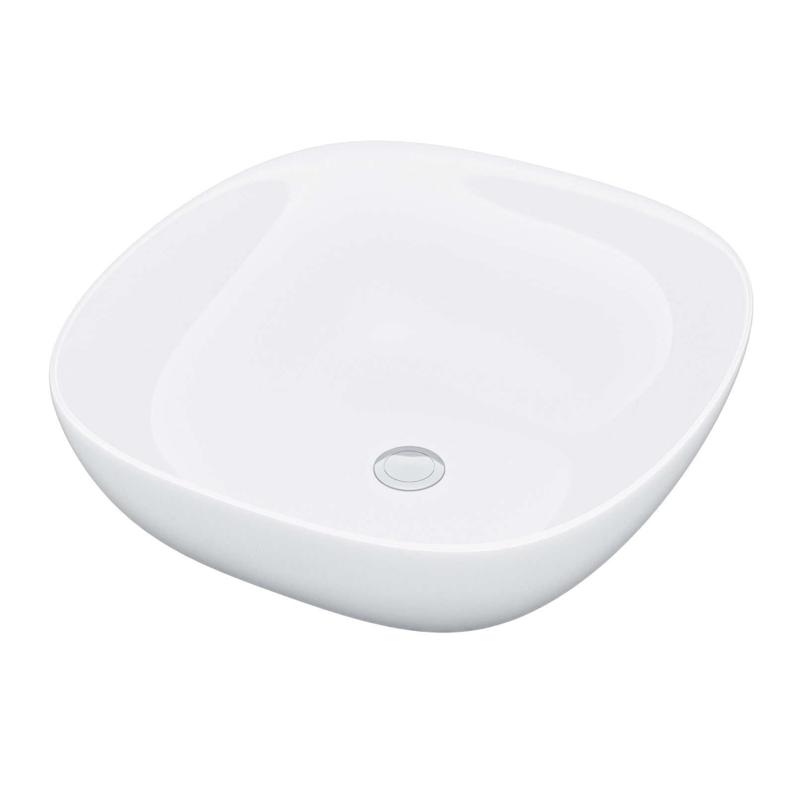 Etive 410mm Square Rounded Cloakroom Counter Top Basin Sink Bowl