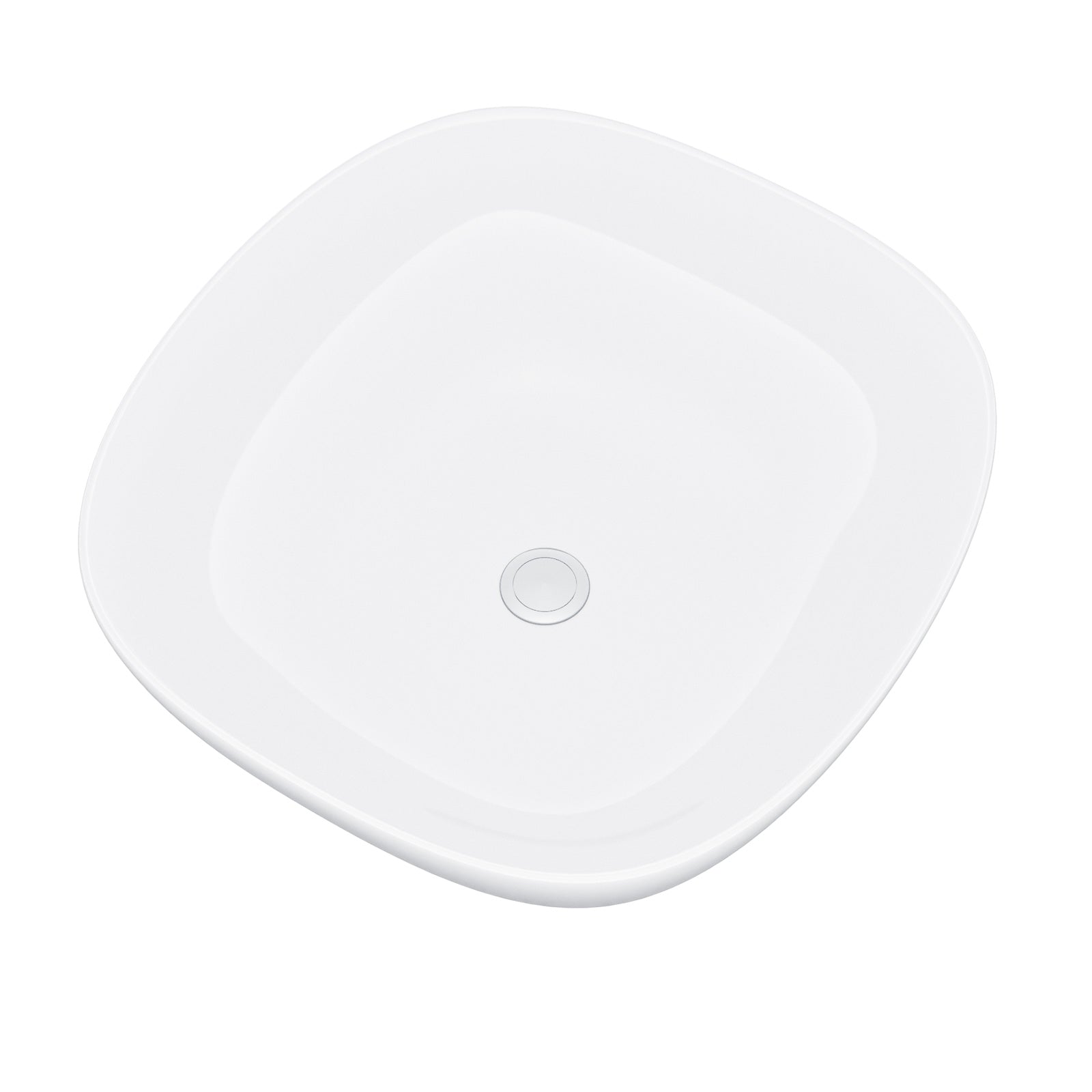 Etive 410mm Square Rounded Cloakroom Counter Top Basin Sink Bowl