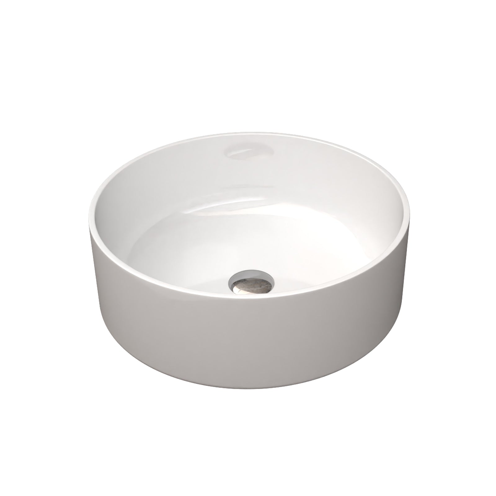 Coley 360mm Countertop Basin Round Gloss White