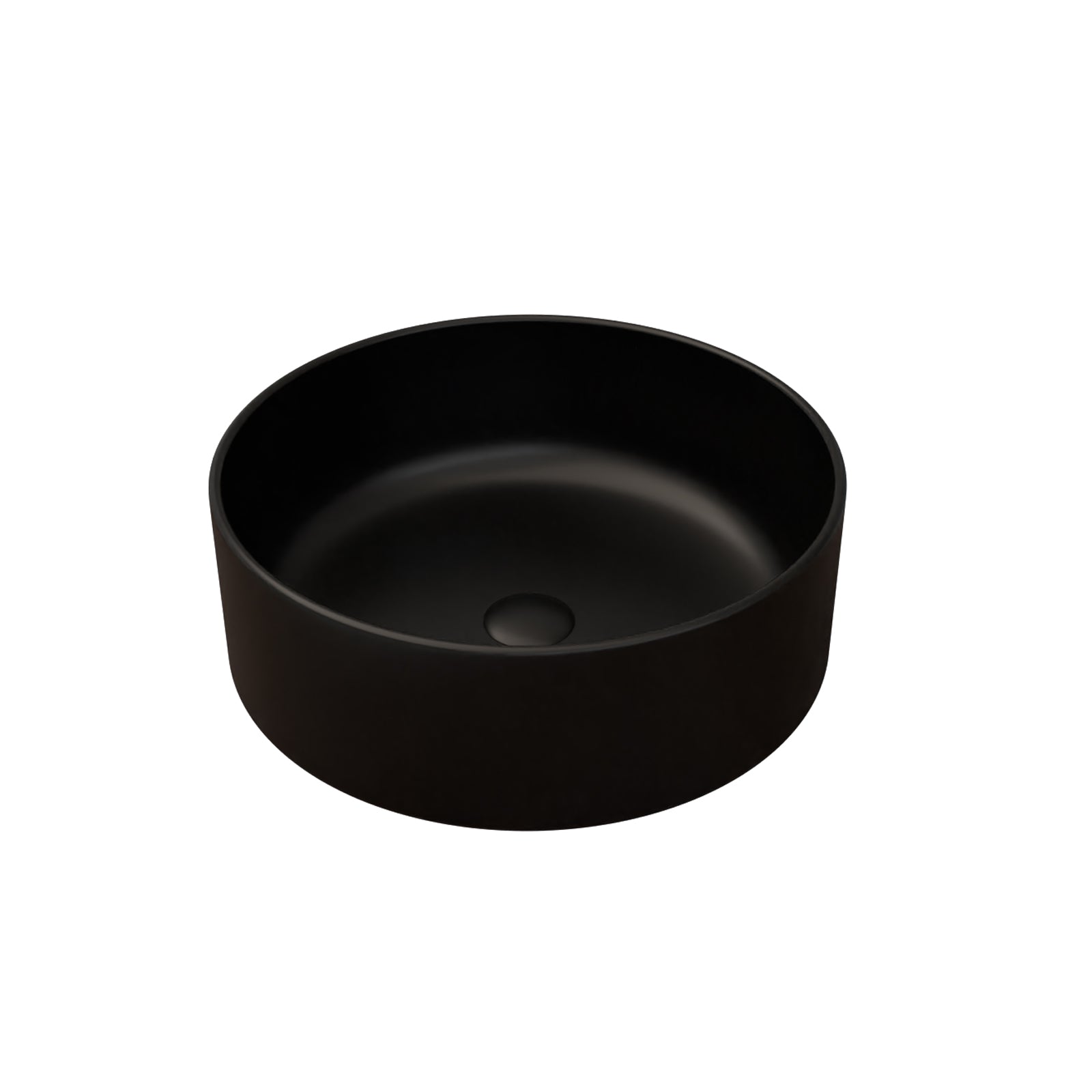 Coley 360mm Countertop Basin Round Matte Black