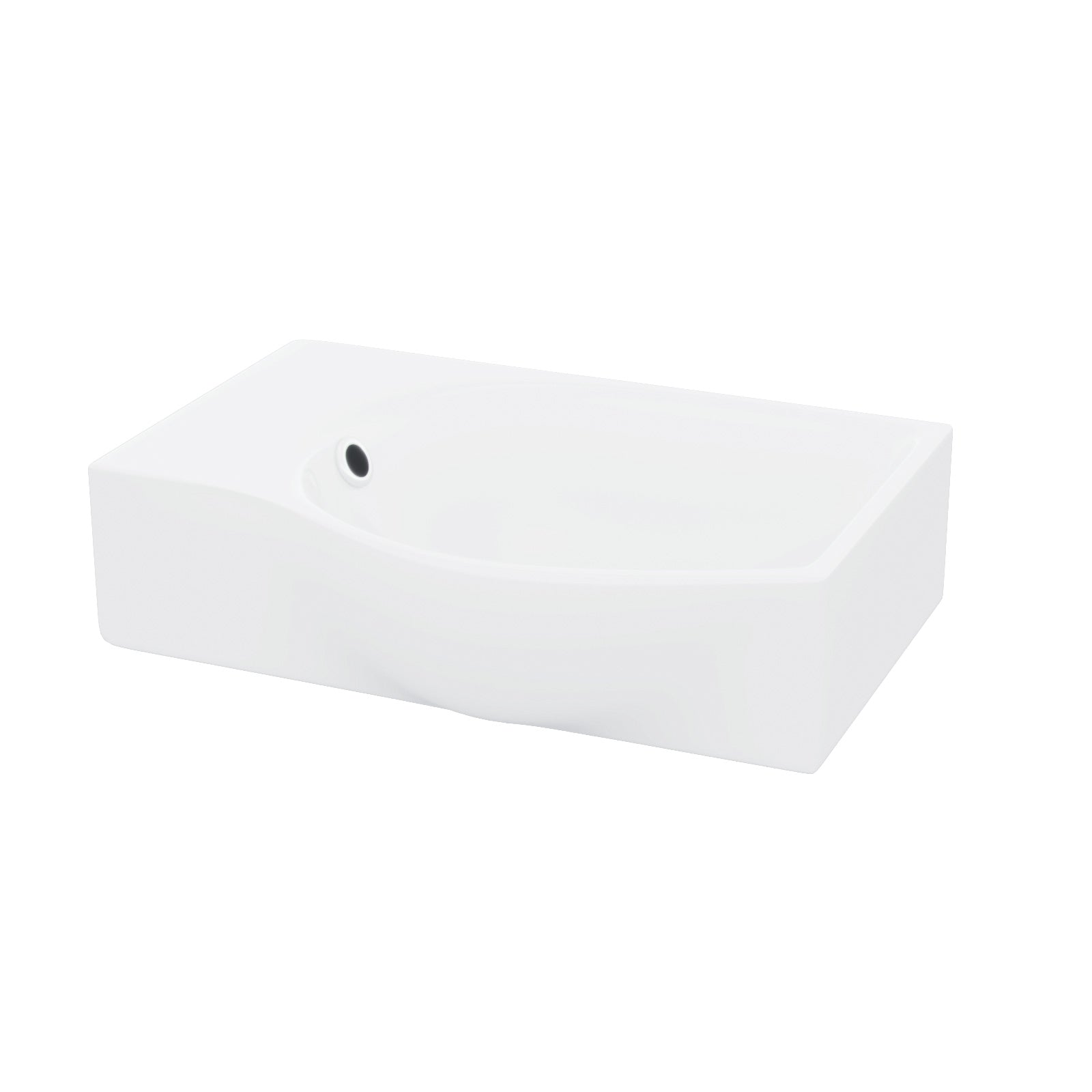 Tulla Cloakroom Rectangle Basin Sink Left Hand