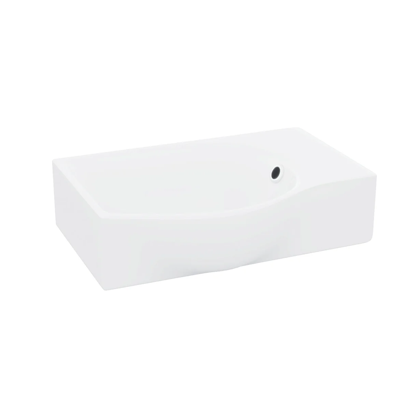 Alexa Cloakroom Rimless Close Coupled Toilet & 400mm Wall Hung Right Hand Rectangular Basin