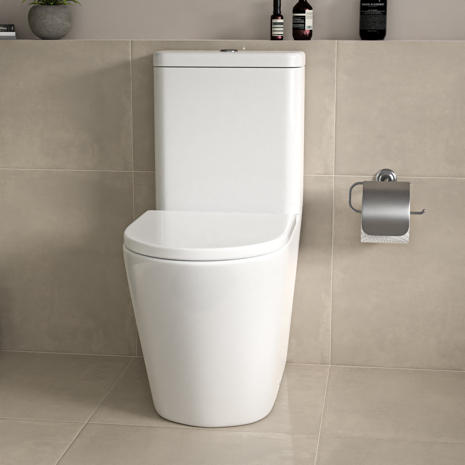 Cobley Round Comfort Height Close Coupled Cistern, Pan and Seat