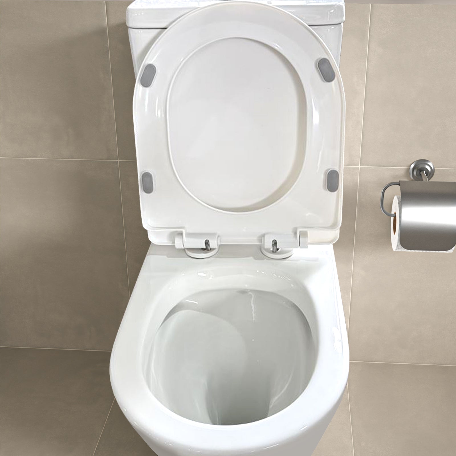 Cobley Round Comfort Height Close Coupled Cistern, Pan and Seat