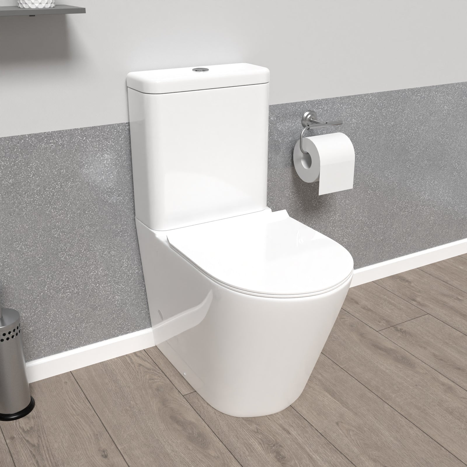 Cobley Round Comfort Height Close Coupled Cistern, Pan and Seat