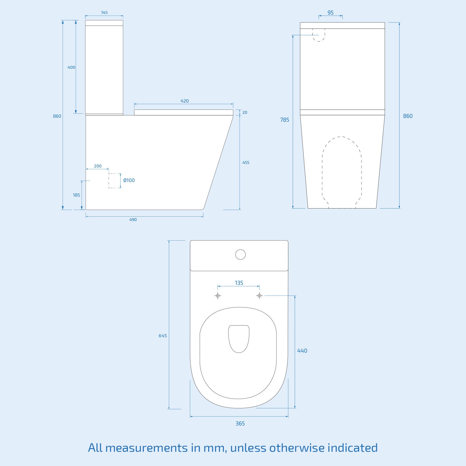 Cobley Round Comfort Height Close Coupled Cistern, Pan and Seat
