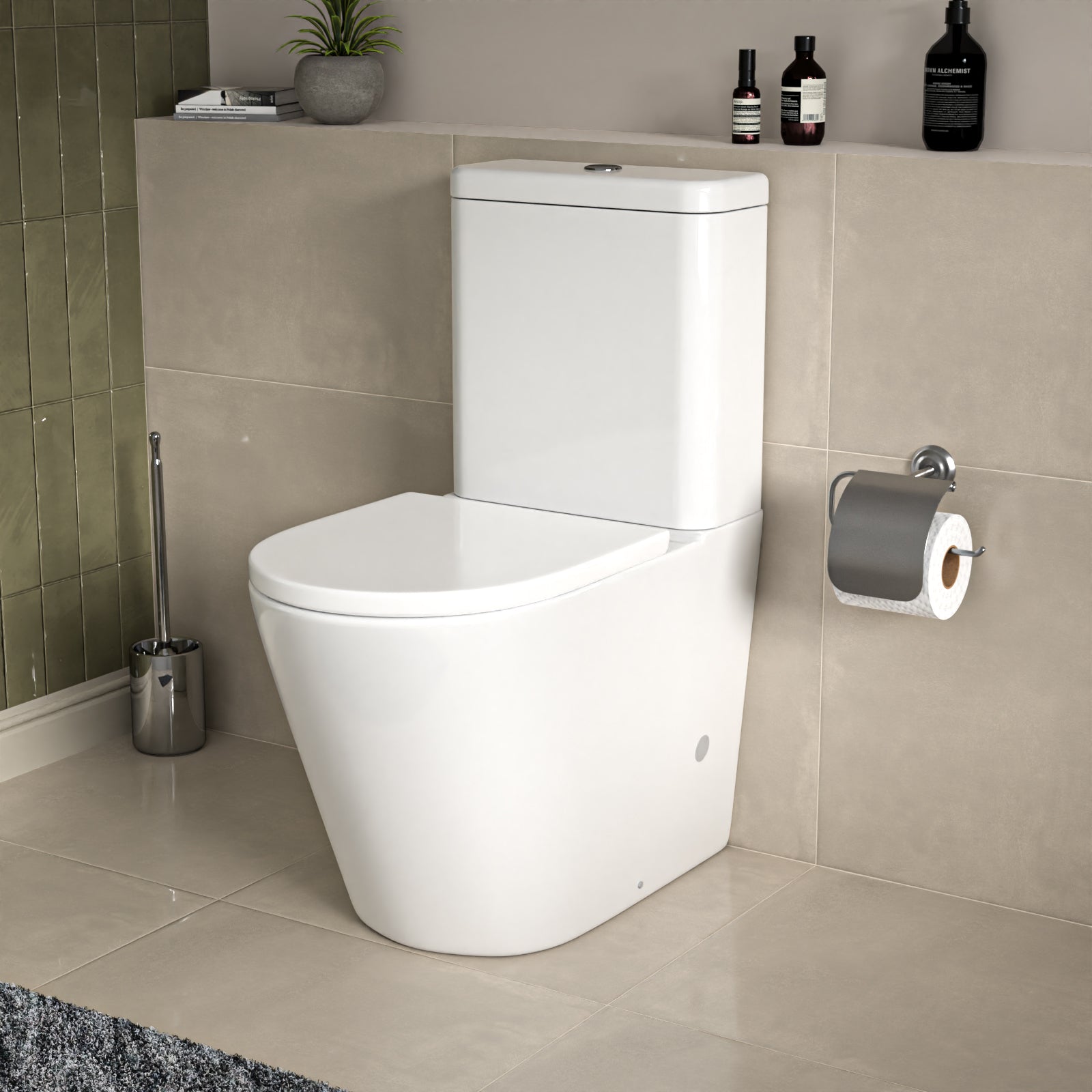Cobley Round Comfort Height Close Coupled Cistern, Pan and Seat