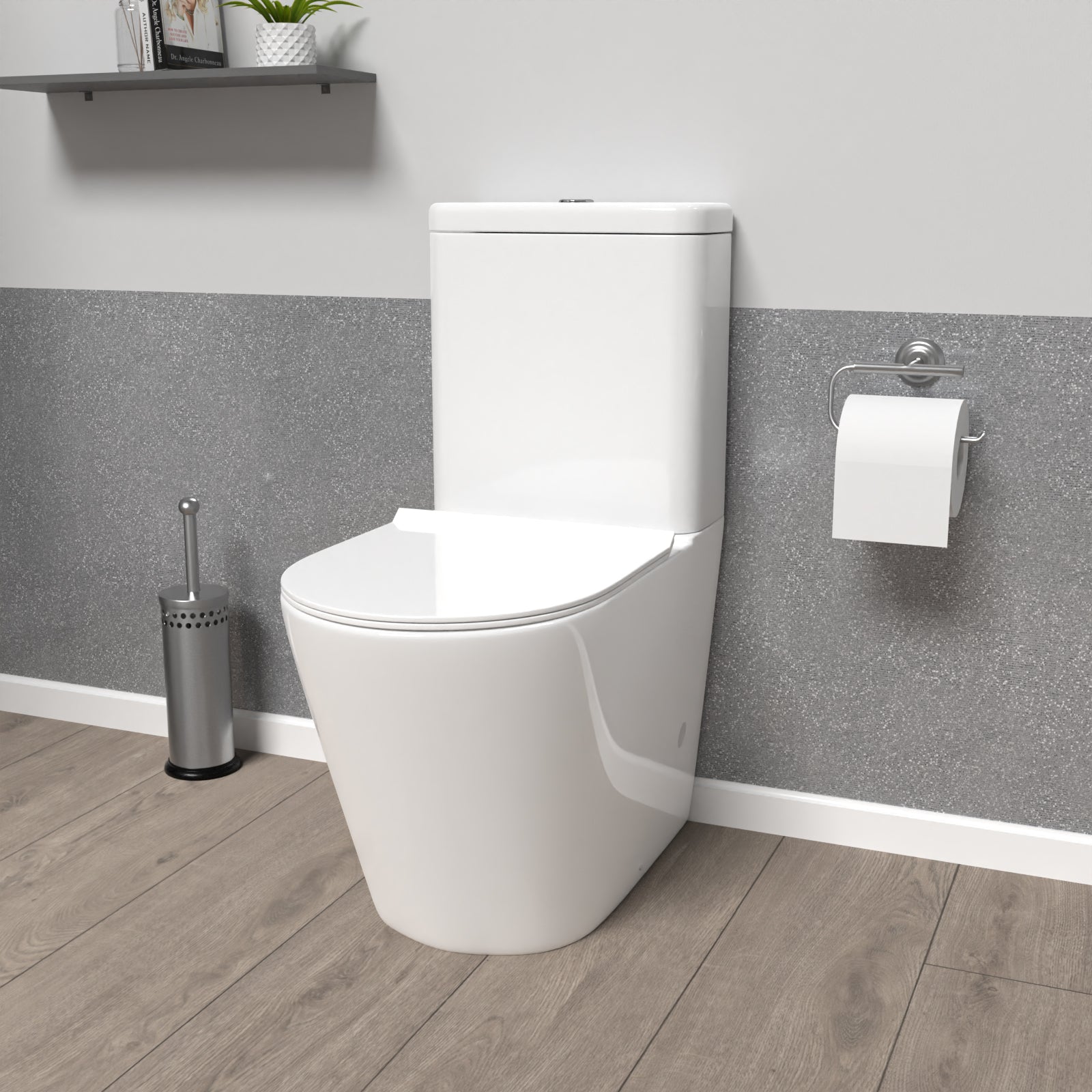 Cobley Round Comfort Height Close Coupled Cistern, Pan and Seat