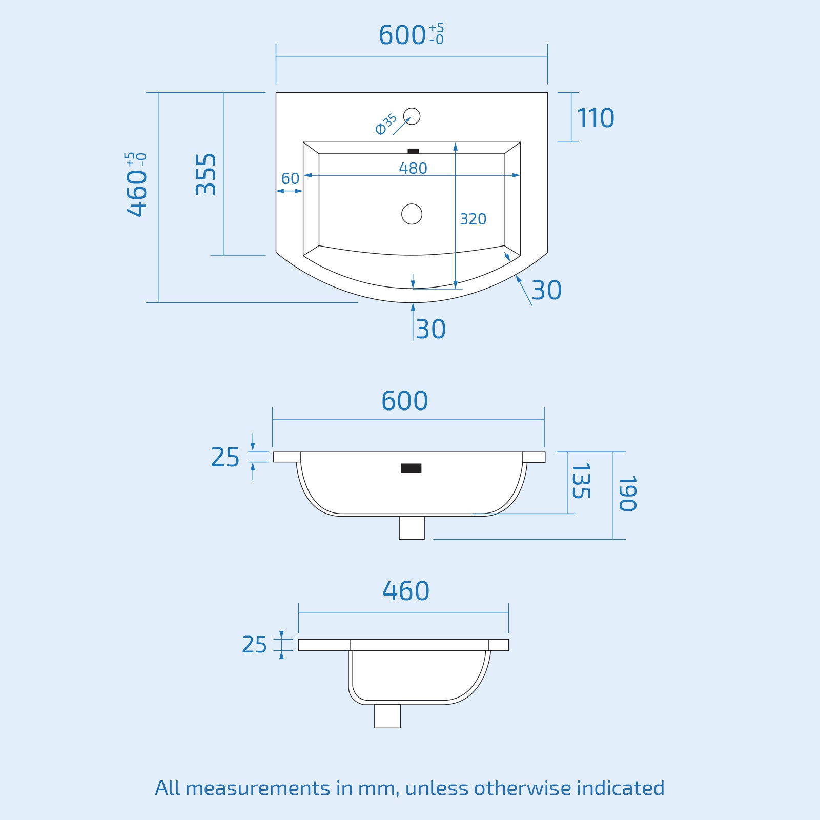 Dene White Freestanding Basin Vanity Unit With Basin Mixer Tap With Waste