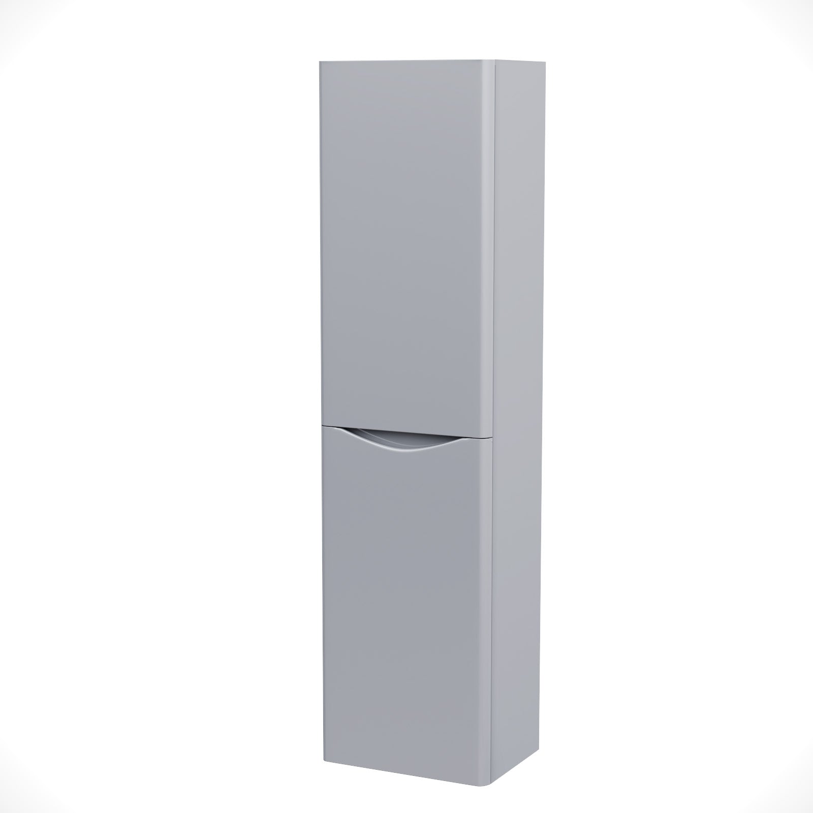 Merton Bathroom Wall Hung Cupboard Cabinet Storage Steel Grey