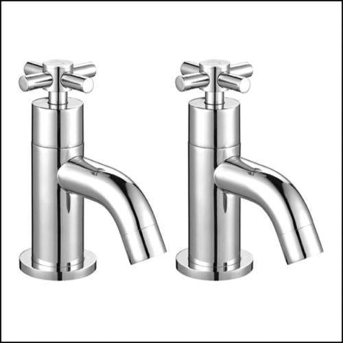 Indigo Twin Bath Taps Chrome