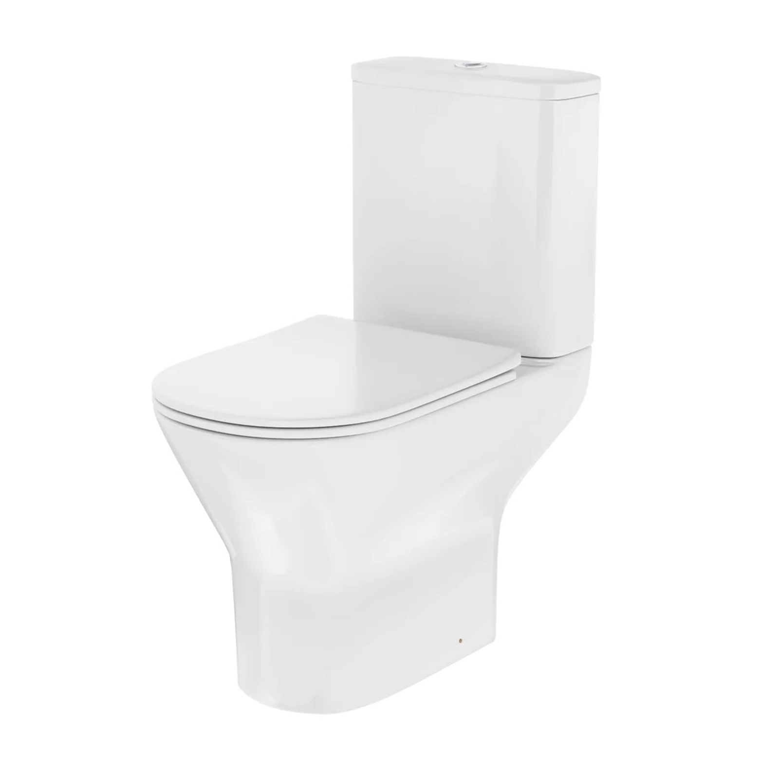 Alexa Cloakroom Rimless Close Coupled Toilet & 510x360mm Rectangular Countertop Basin