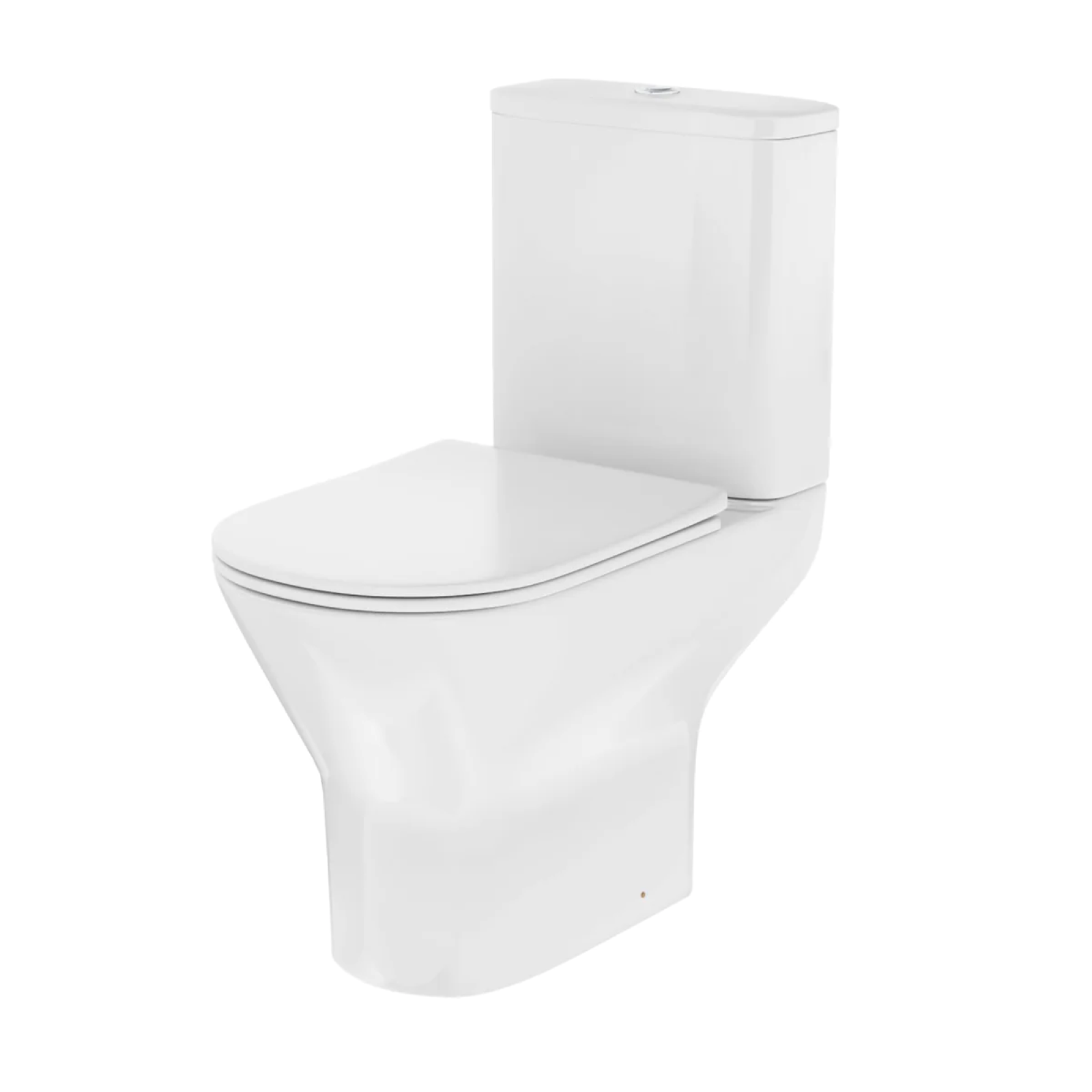 Alexa Cloakroom Rimless Close Coupled Toilet & 410mm Round Countertop Basin Sink