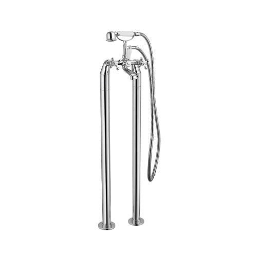 Stafford Traditional Style Freestanding Bath Shower Mixer With Handset Kit