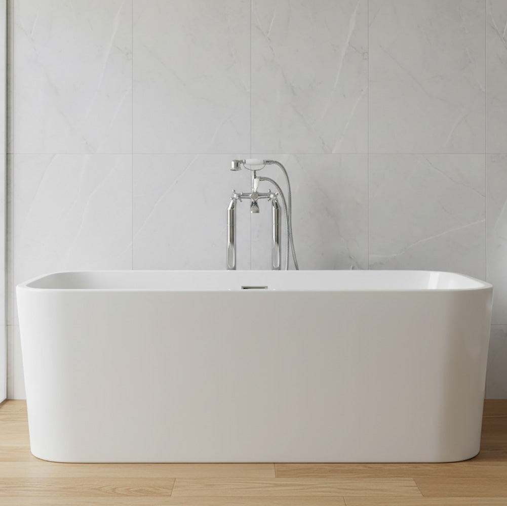Stafford Traditional Style Freestanding Bath Shower Mixer With Handset Kit