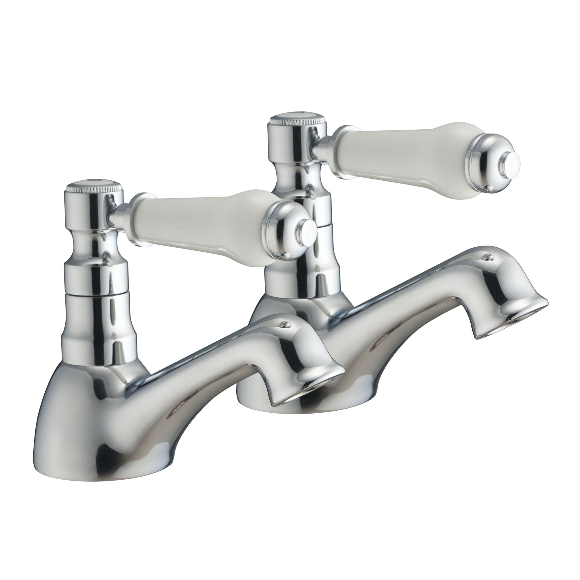 Imperior Traditional Set Of Bathroom Basin Hot & Cold Taps And Bath Filler Taps