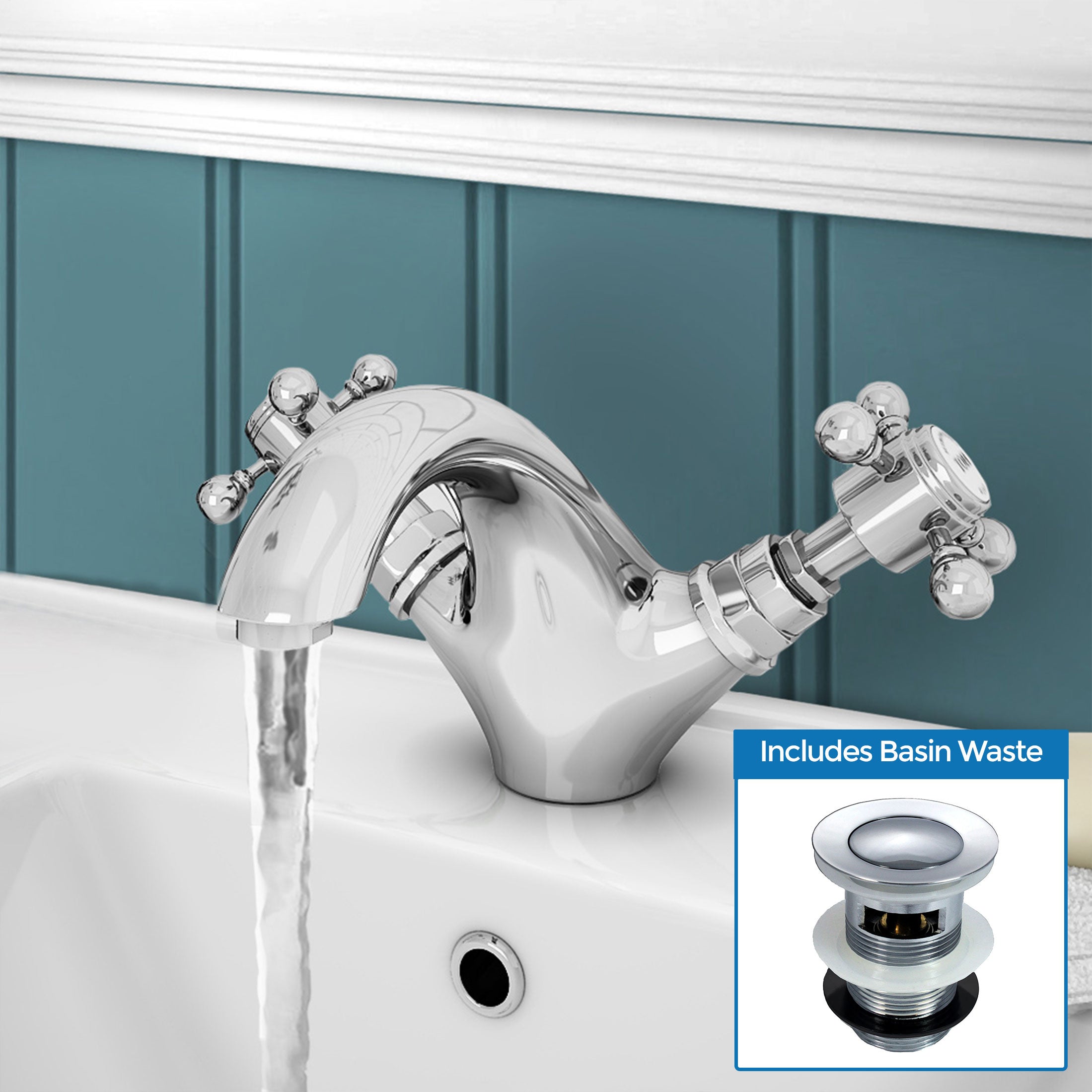 Churchill Curved Mono Mixer Basin Tap