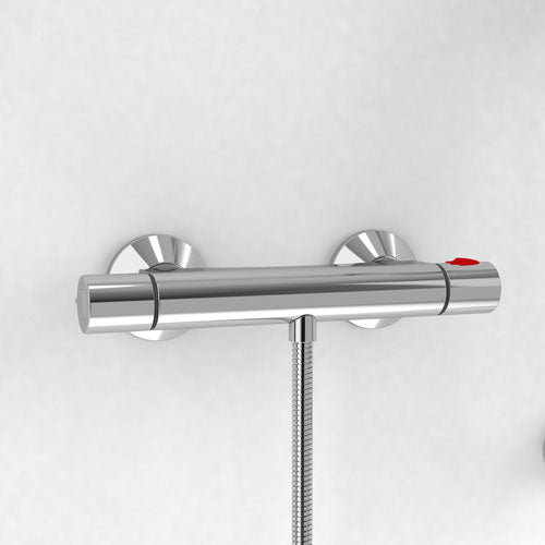 Zeta Round Thermostatic Bar Shower Valve