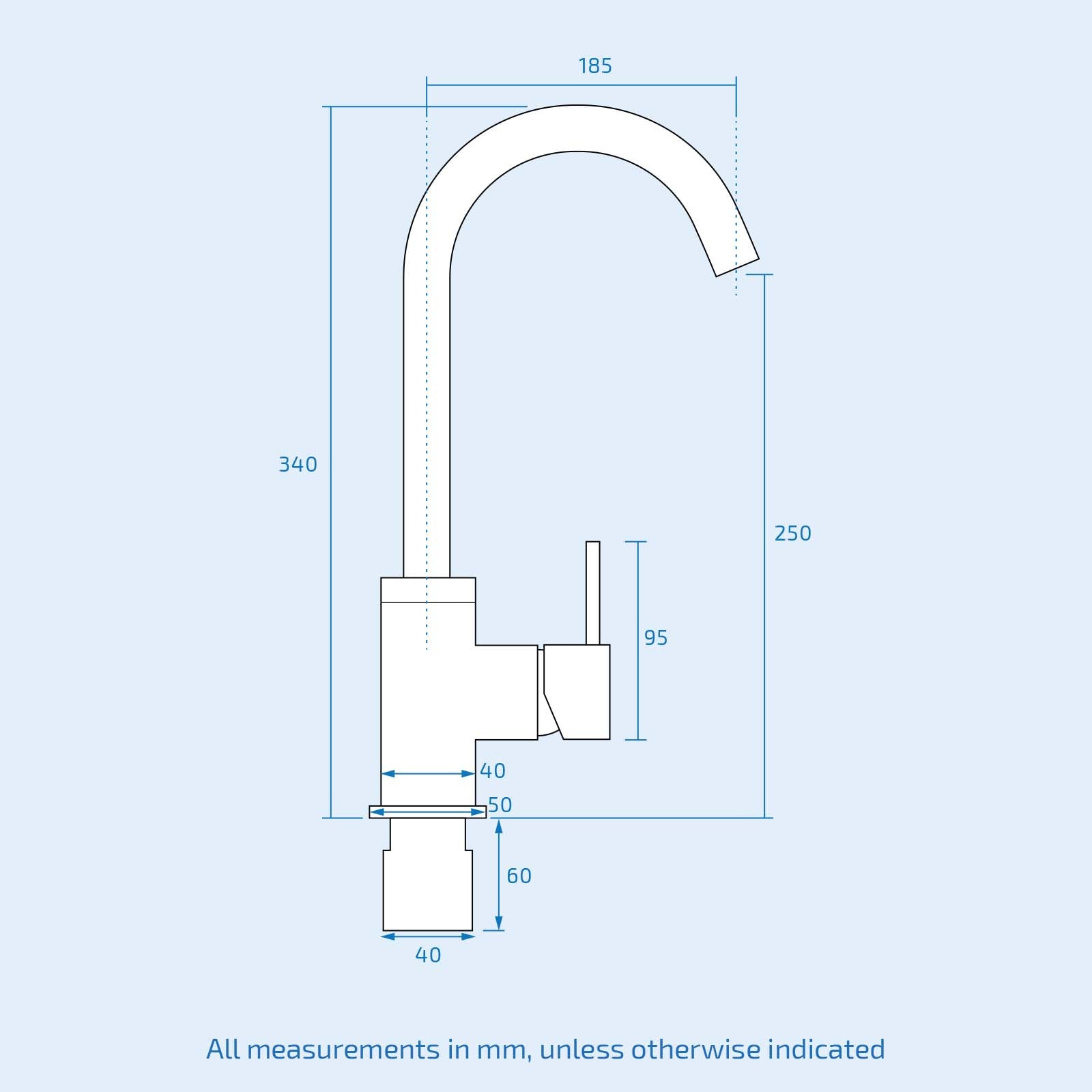 Kitchen Single Lever Mixer Tap with Diffuser 360 Swivel Matte Black Manhattan