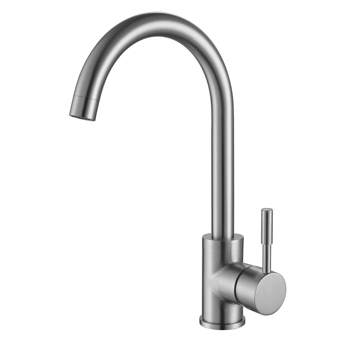 Brushed Stainless Steel Finish Single Lever Kitchen Mixer Tap