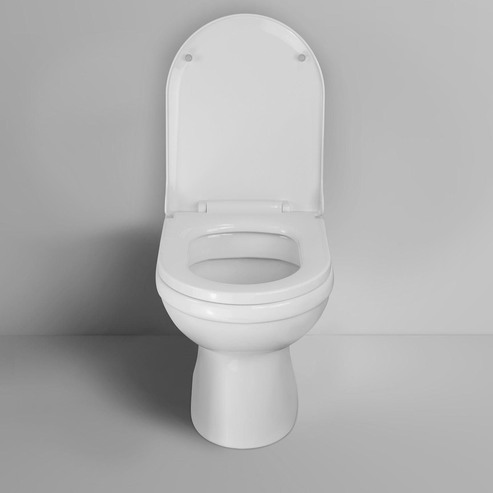 Melbourne Back To Wall Vitreous Ceramic Modern White Toilet Pan, Soft Close Seat