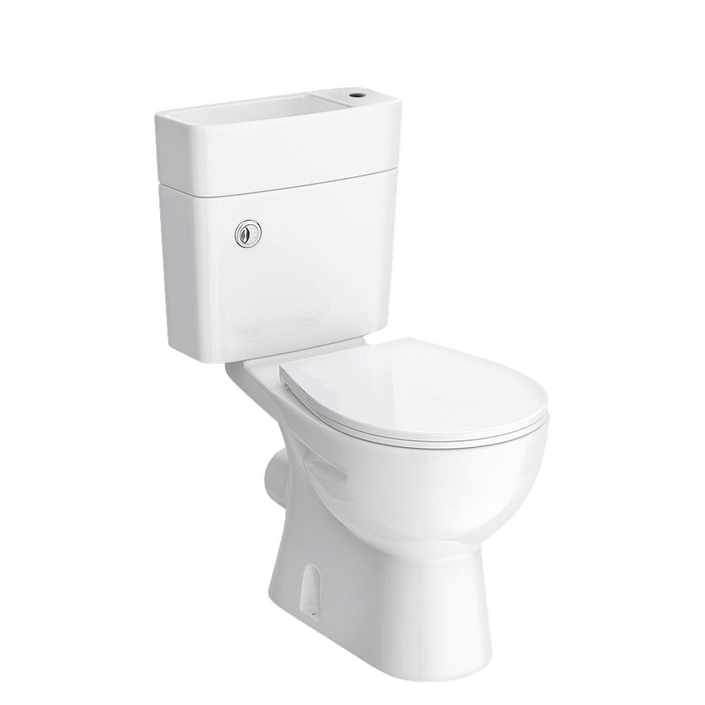 Promo Modern 2 in 1 Compact Combo White Basin and Close Coupled Toilet