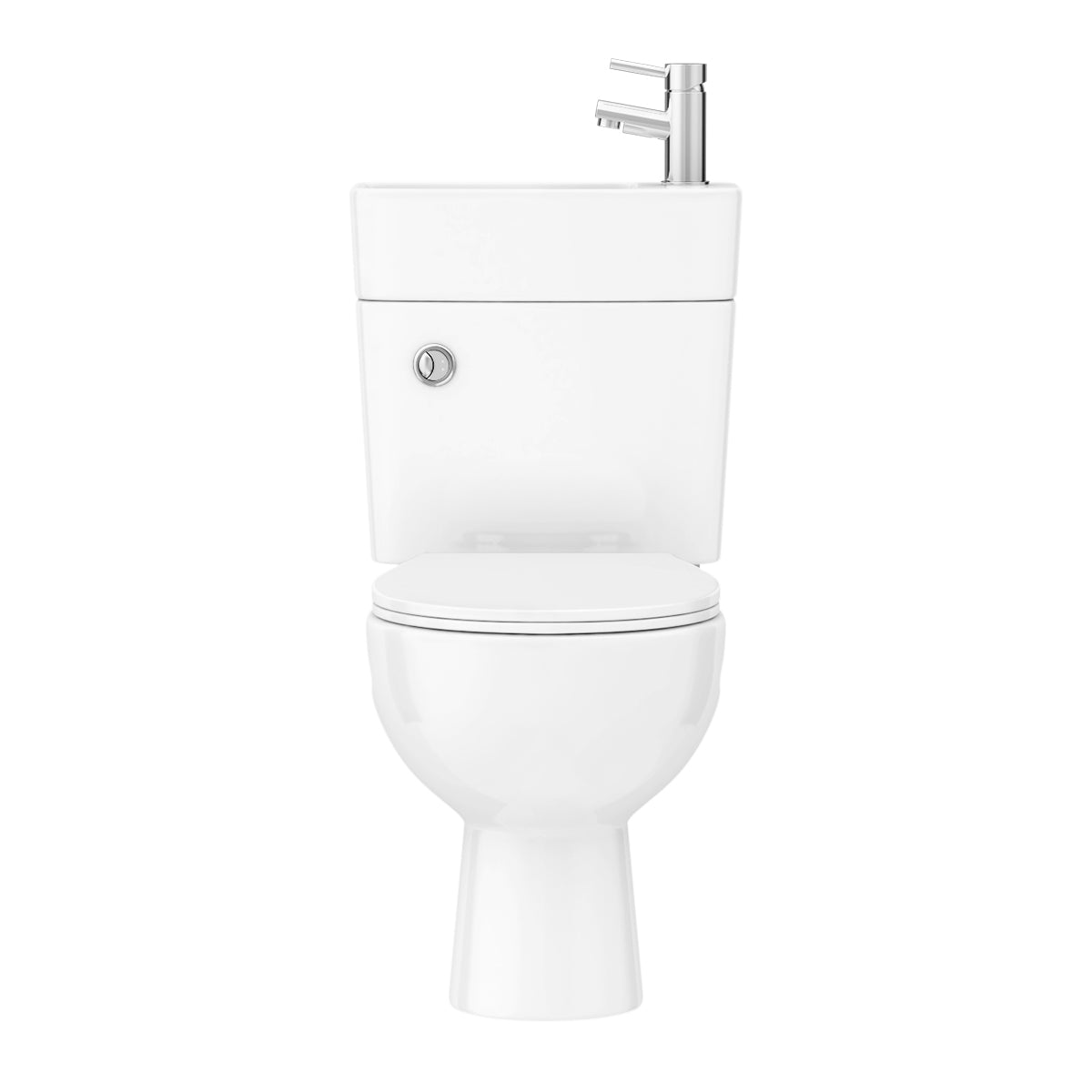 Promo | Modern 2 in 1 Compact Combo White Basin and Close Coupled Toilet