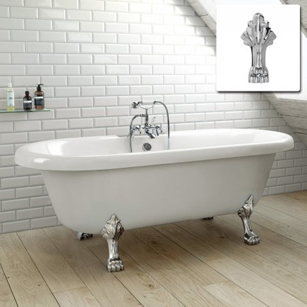 Kartell Traditional Freestanding Bath With Edwardian Chrome Leg