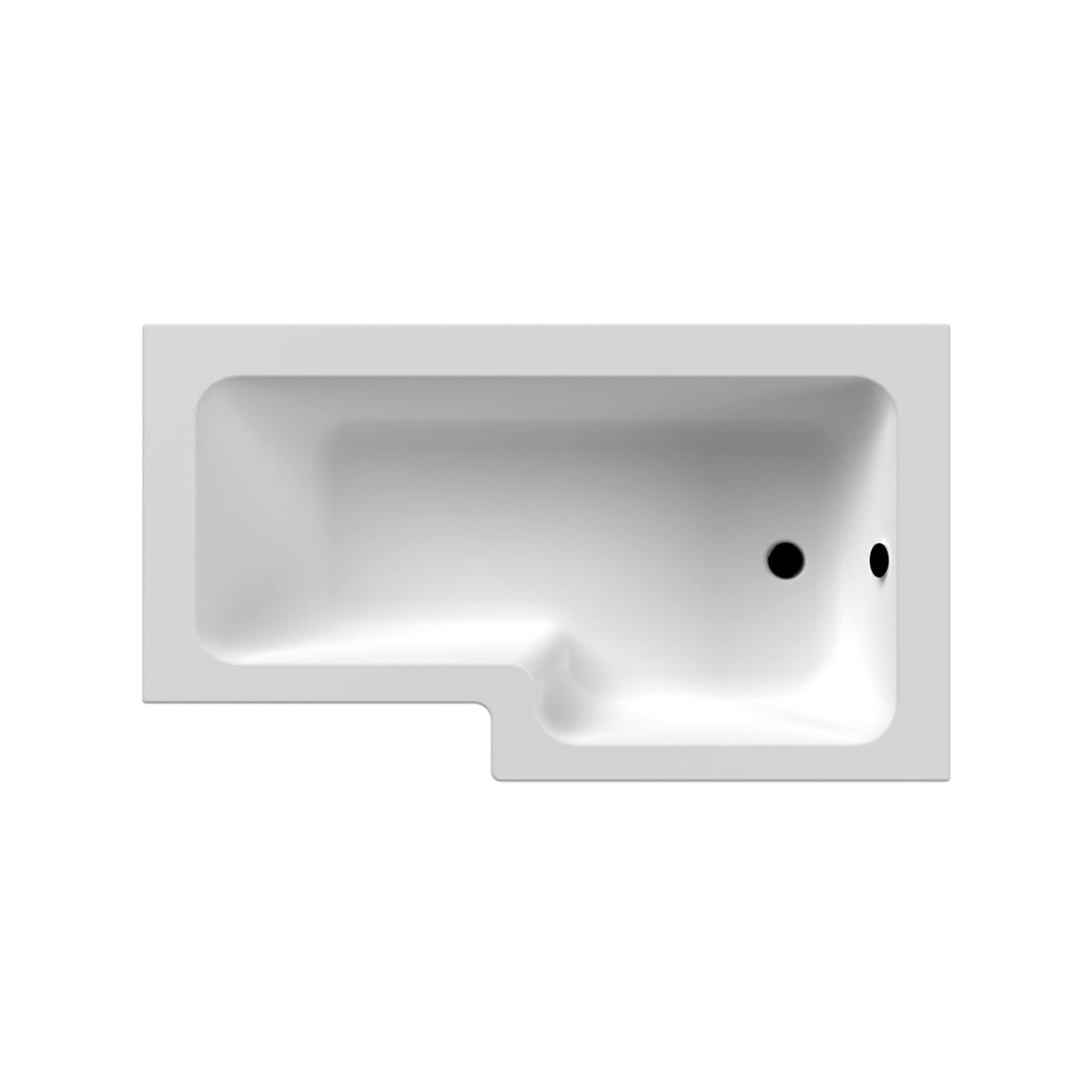 L Shaped Right Hand 1500mm Shower Bath Acrylic