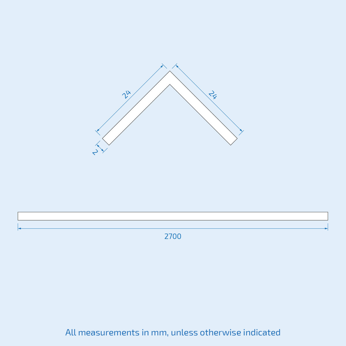 PVC L Shape External Corner 2700mm Panelling Trim - Black