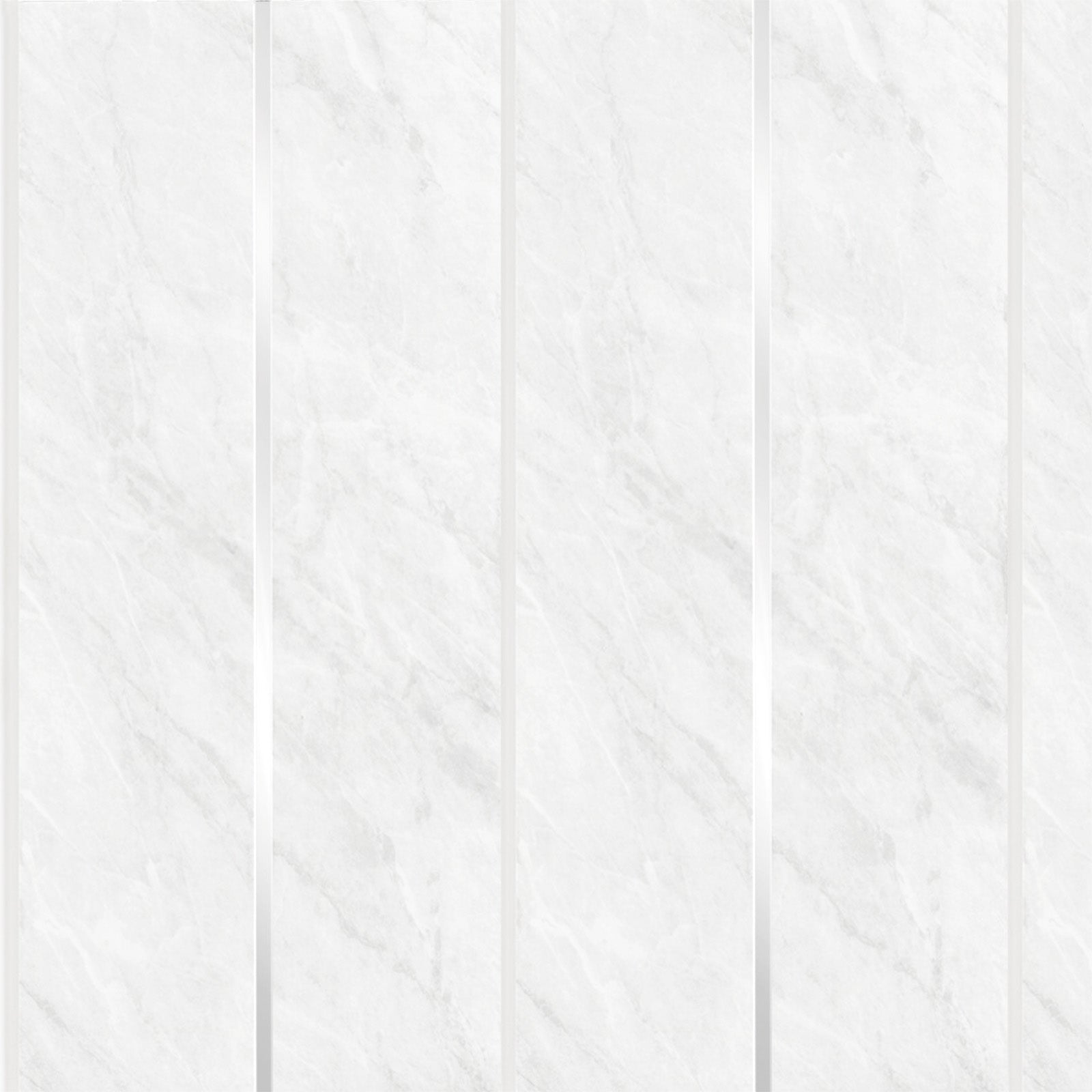 PVC Panel Light Grey Marble Silver 2700mm x 200mm x 6mm Pack Of 5