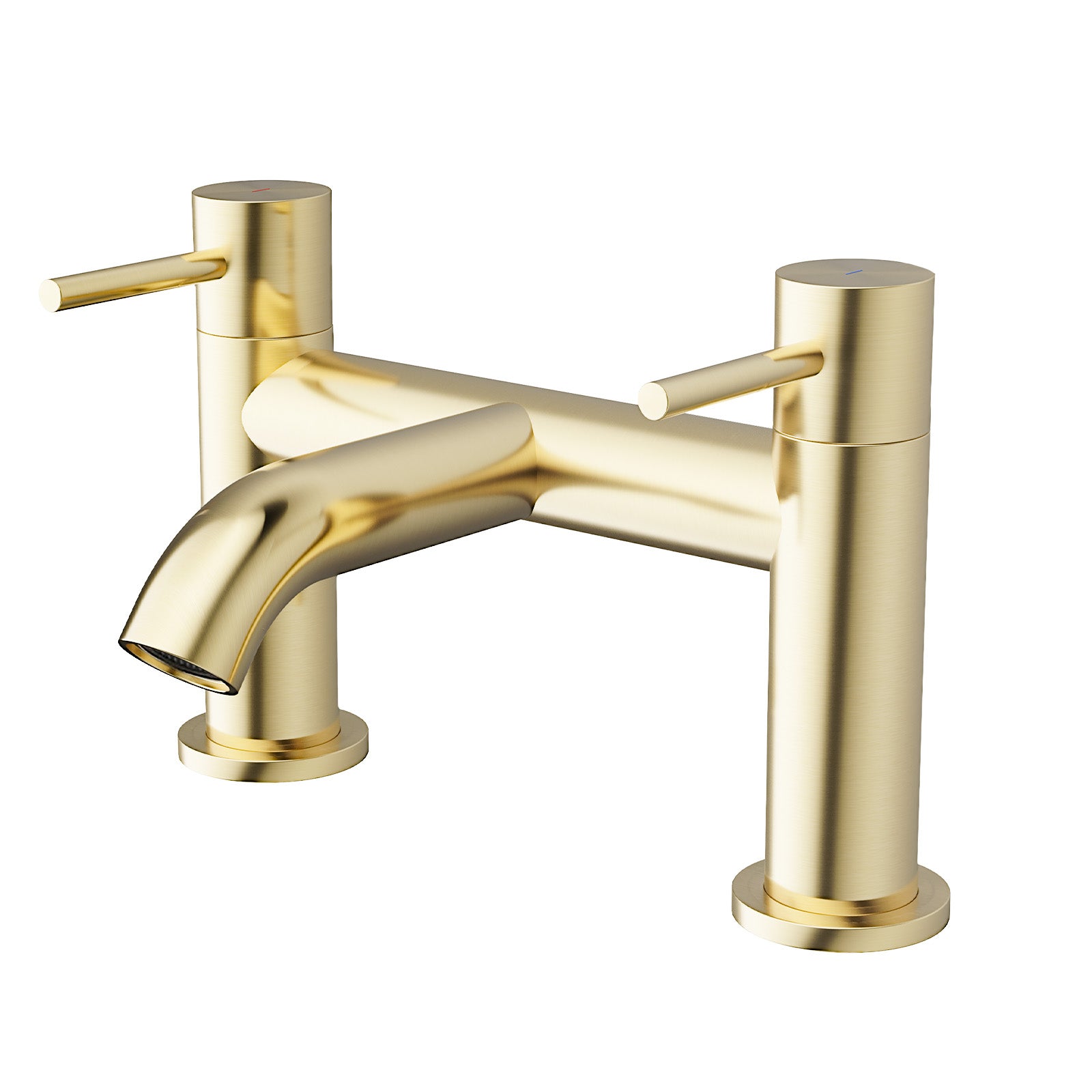 Alice Brushed Brass Designer Deck Mounted Bath Filler Tap