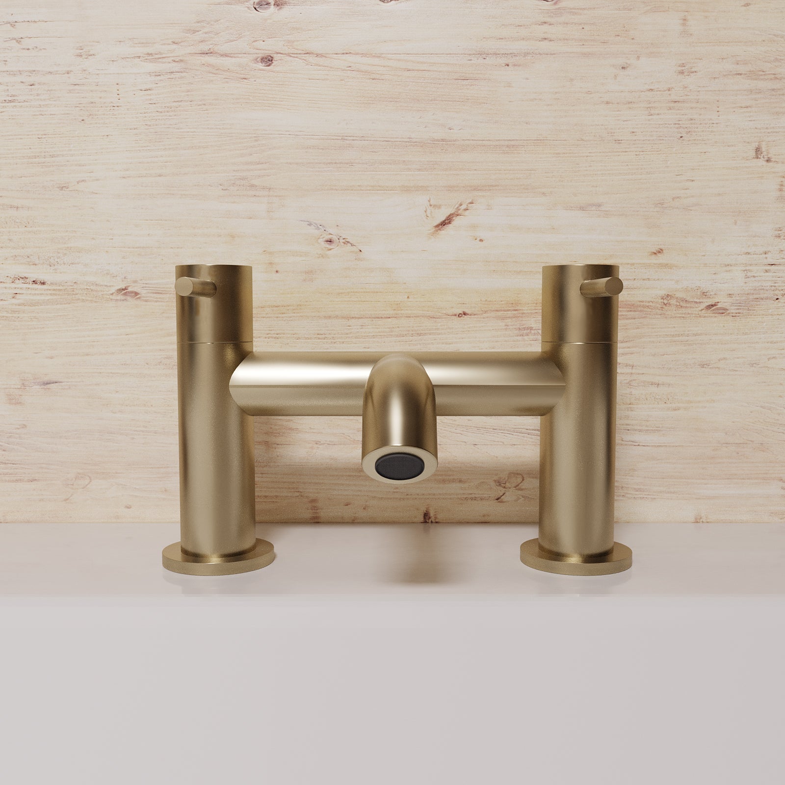 Alice Brushed Brass Designer Deck Mounted Bath Filler Tap