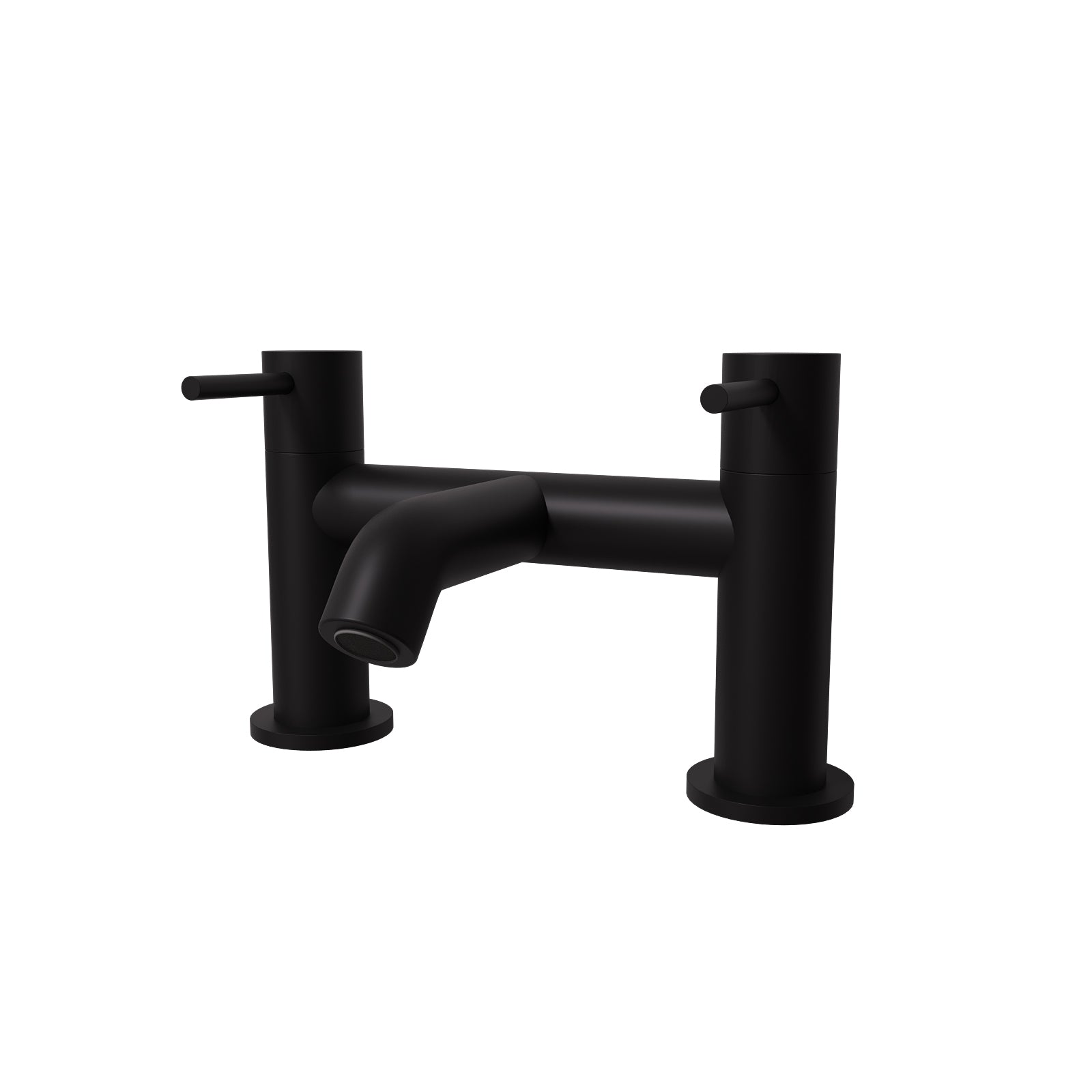 Alice Designer Deck Mounted Brass Bath Filler Tap Matte Black