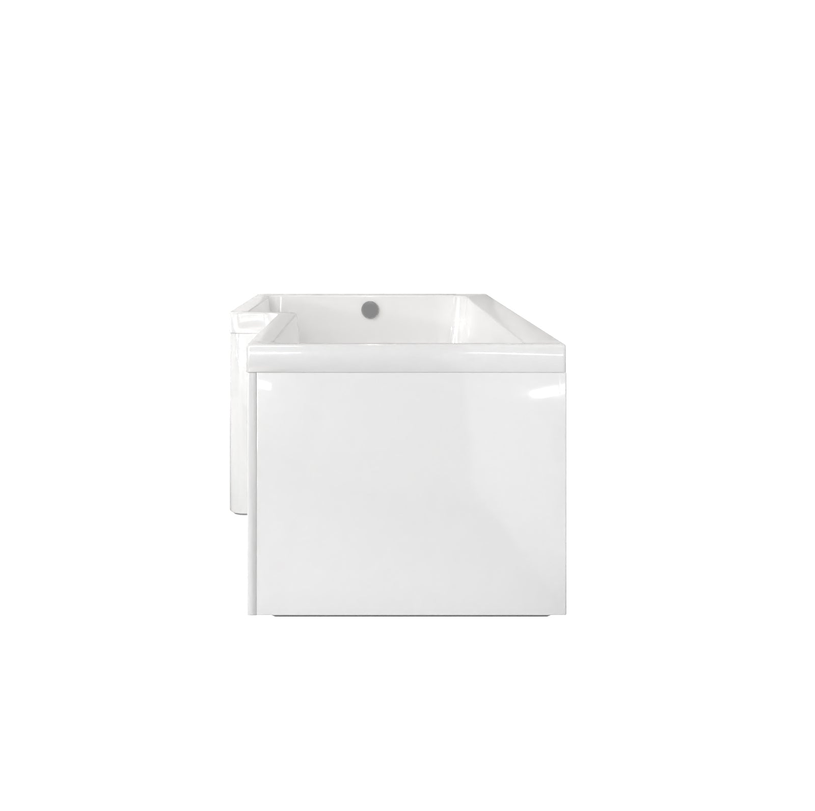 1700 x 850mm Square Left Hand L Shaped Shower Bath & Front Panel