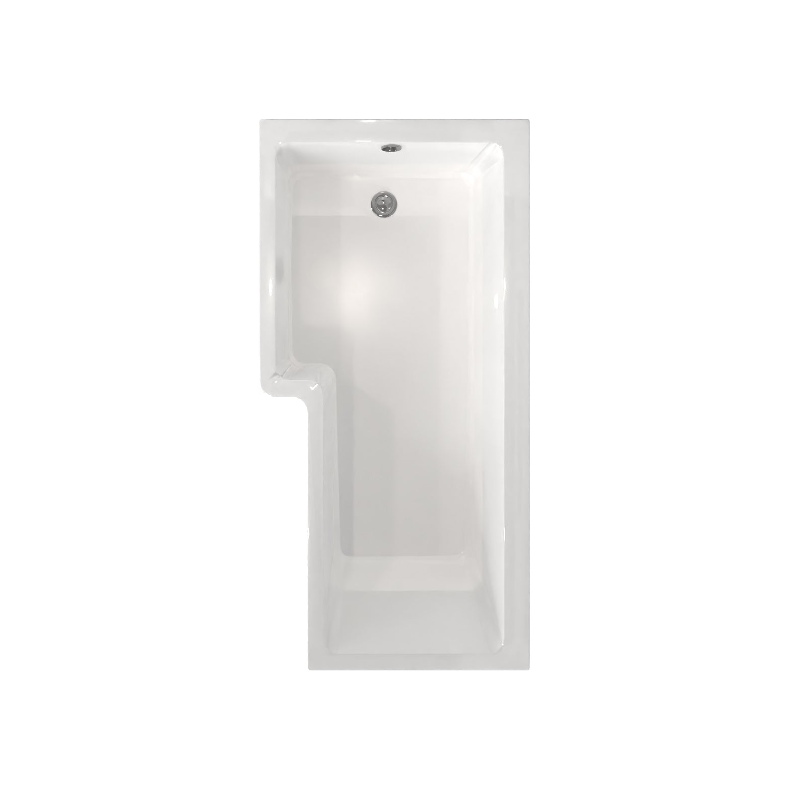 1700 x 850mm Square Left Hand L Shaped Shower Bath & Front Panel
