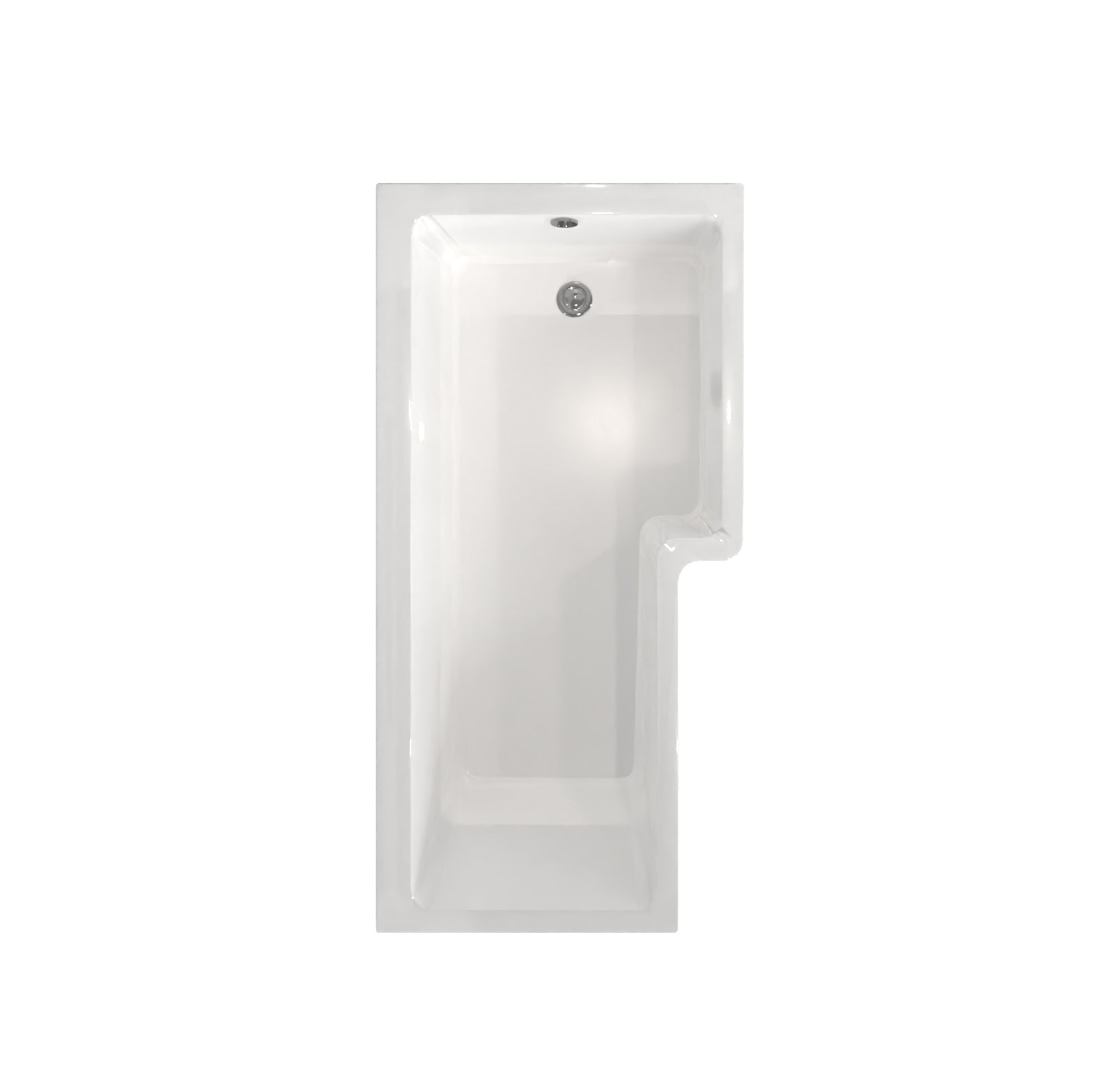 1700 x 850mm Square Right Hand L Shaped Shower Bath & Front Panel